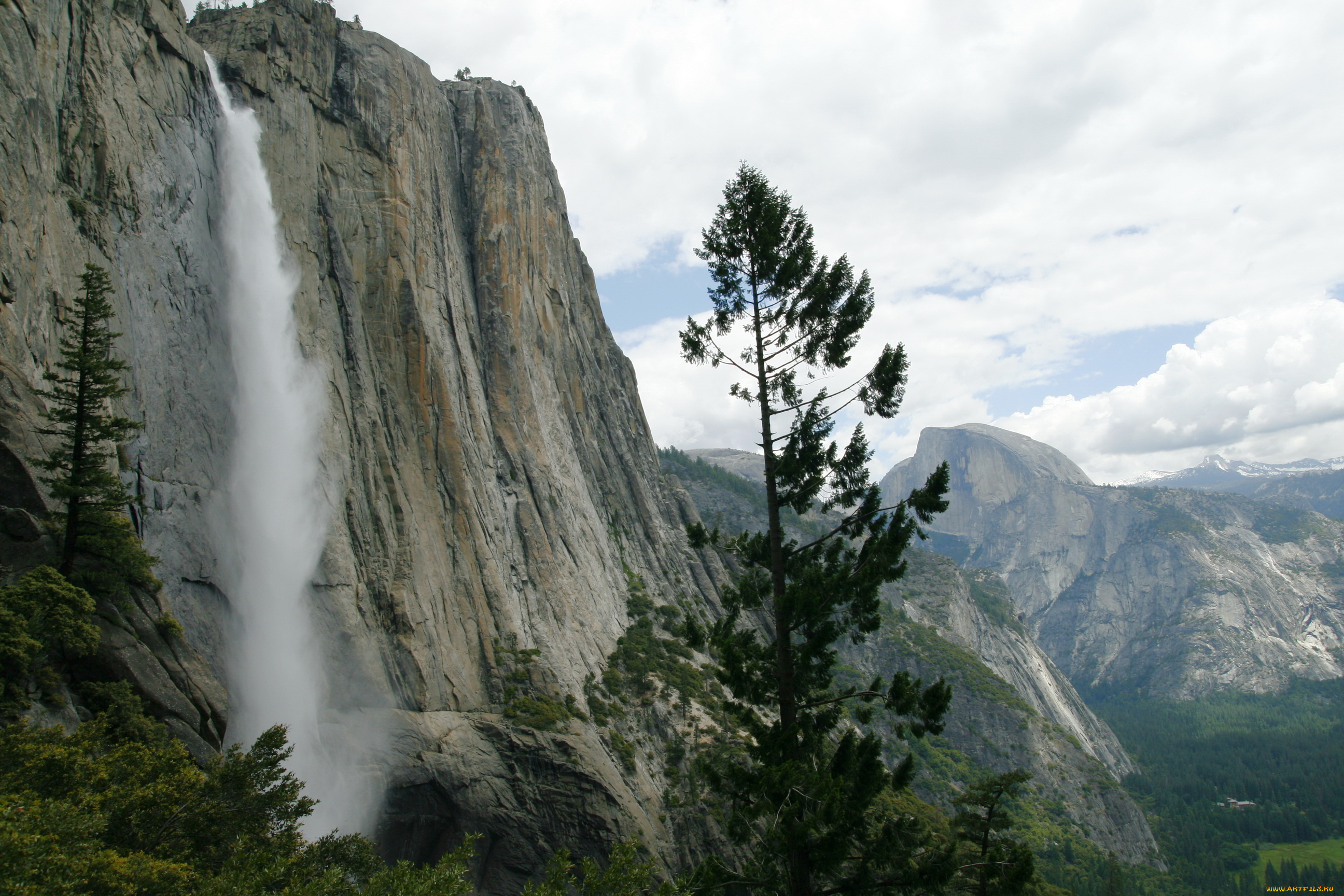 yosemite, falls, usa, california, природа, водопады, горы