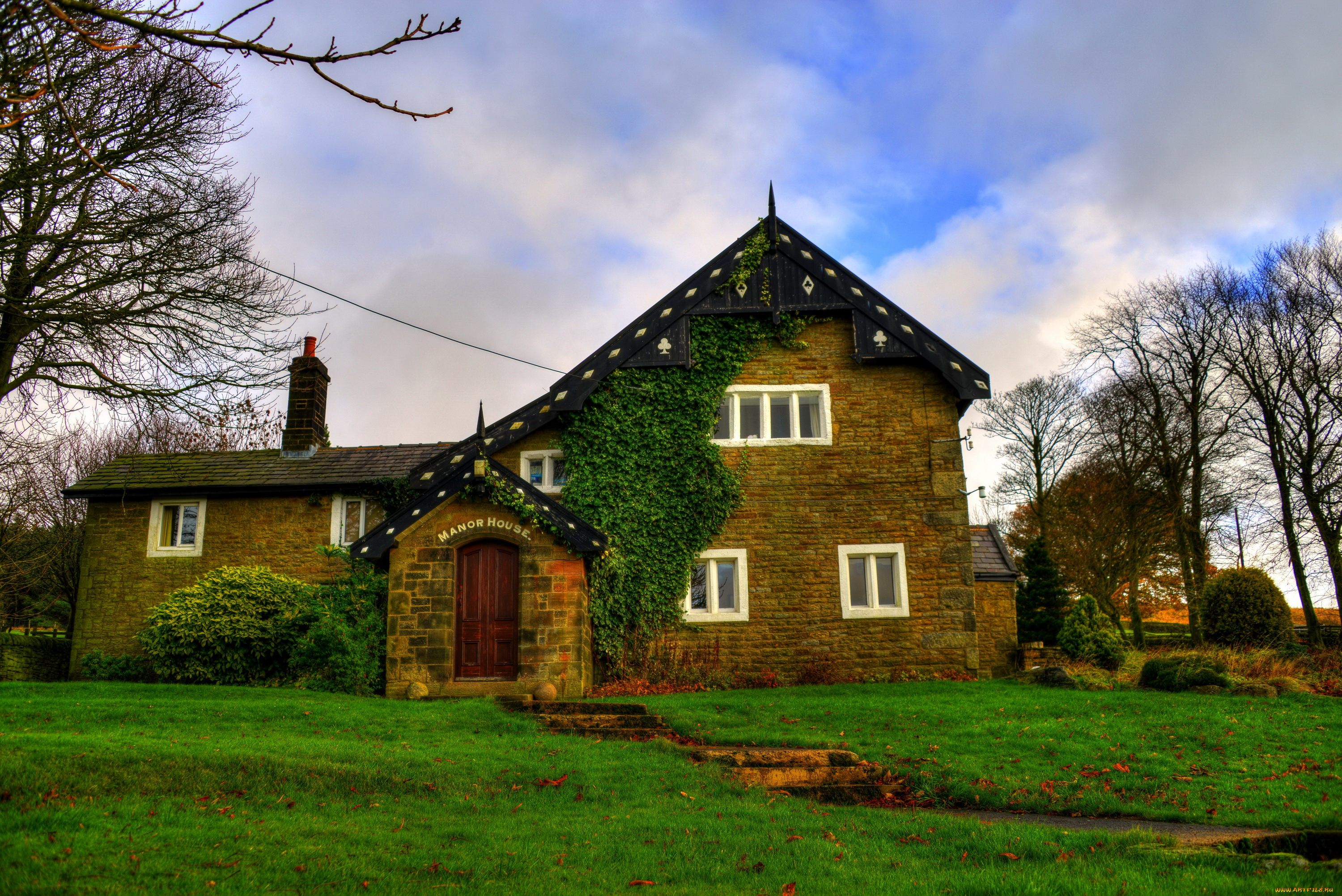 города, -, здания, , дома, lancashire, england, англия, дом, ландшафт, трава