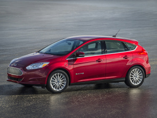 обоя автомобили, ford, 2014, красный, electric, focus