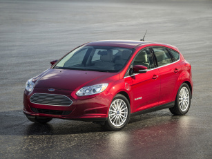 обоя автомобили, ford, красный, 2014, focus, electric