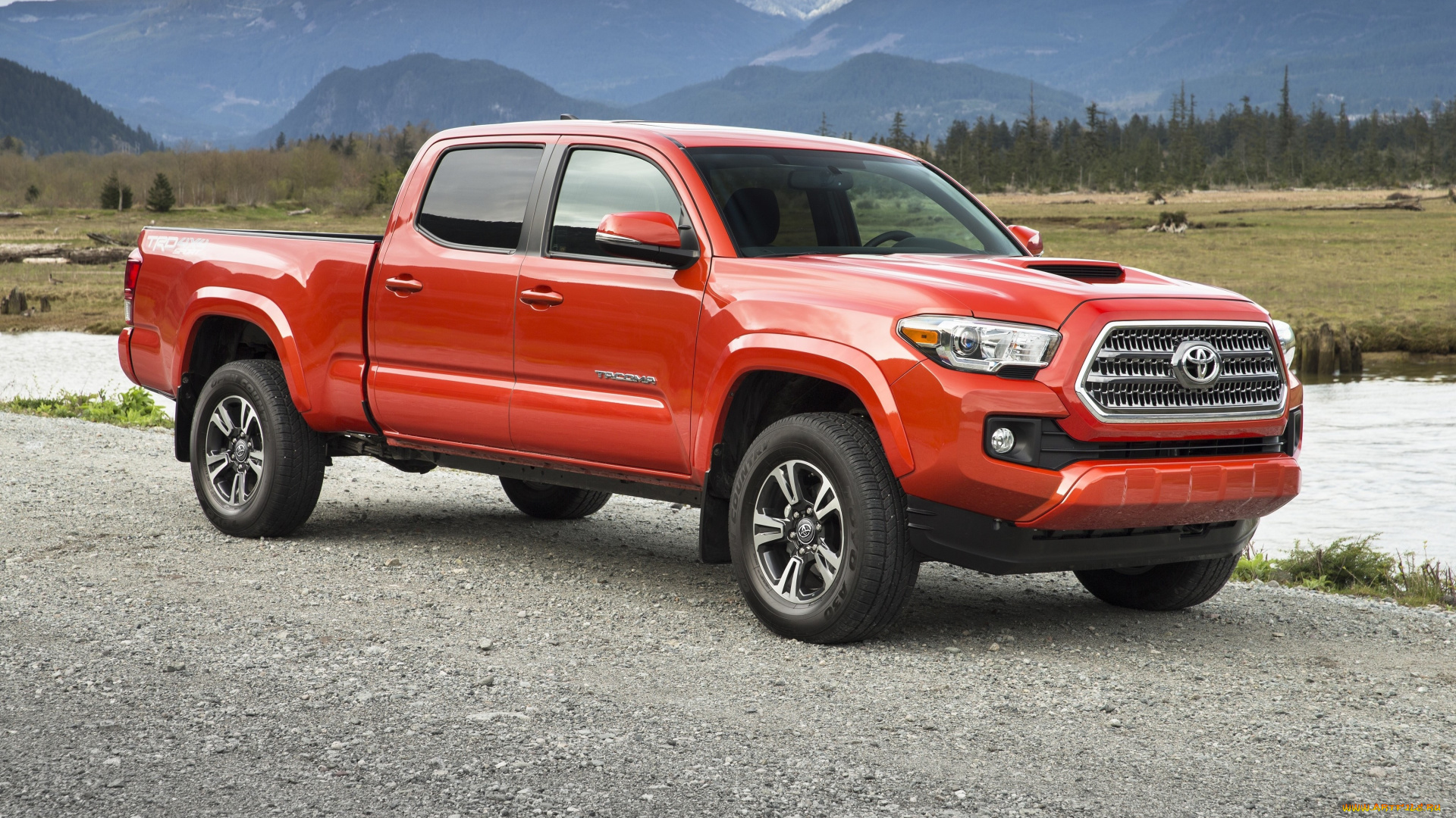 автомобили, toyota, 2016г, tacoma, trd, sport, double, cab, красный