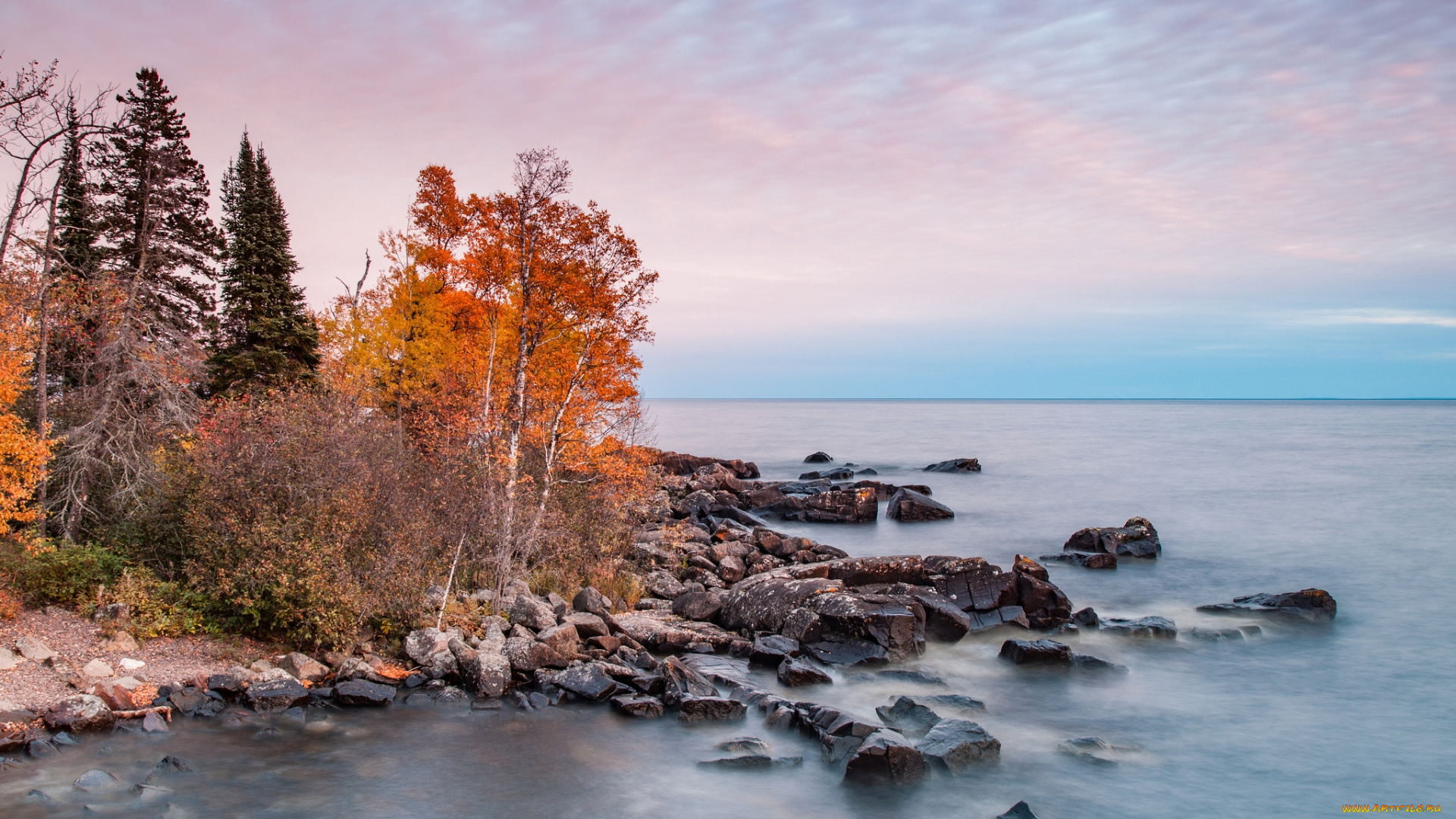 природа, побережье, море, берег