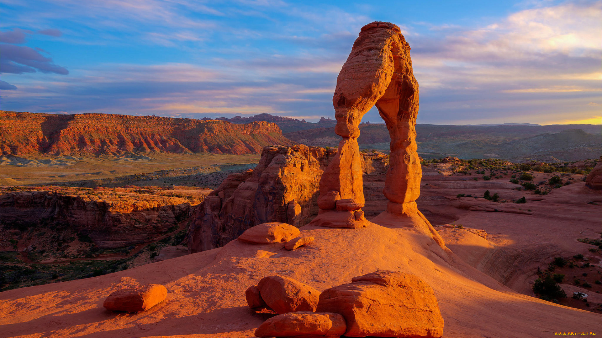 природа, пустыни, delicate, arch, arches, national, park, горы, скалы, арка