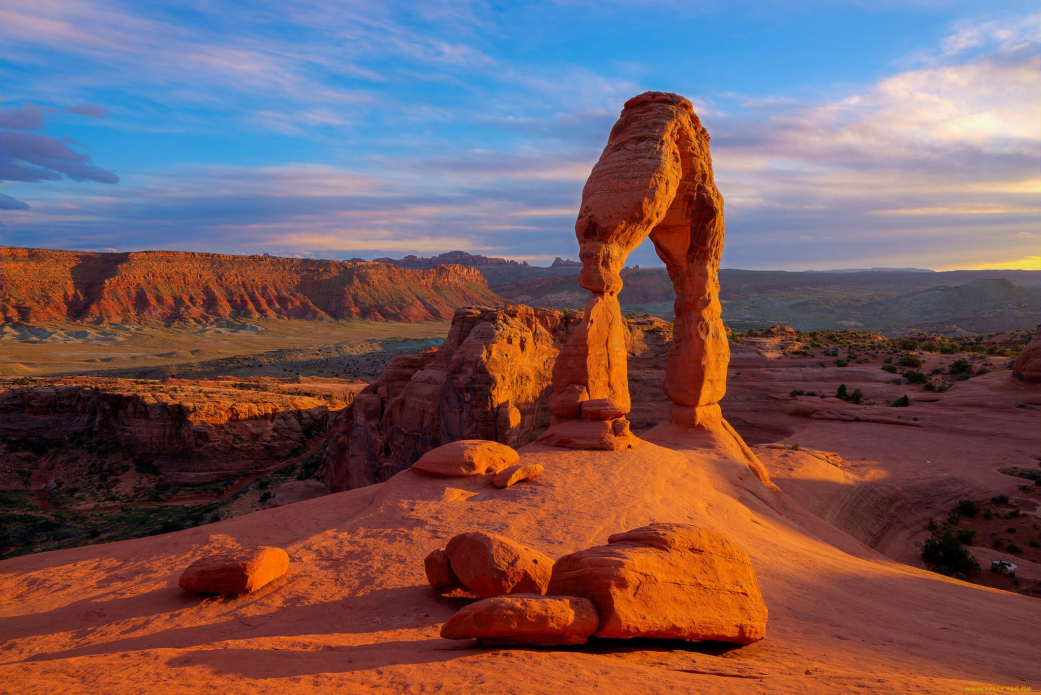 природа, пустыни, delicate, arch, arches, national, park, горы, скалы, арка