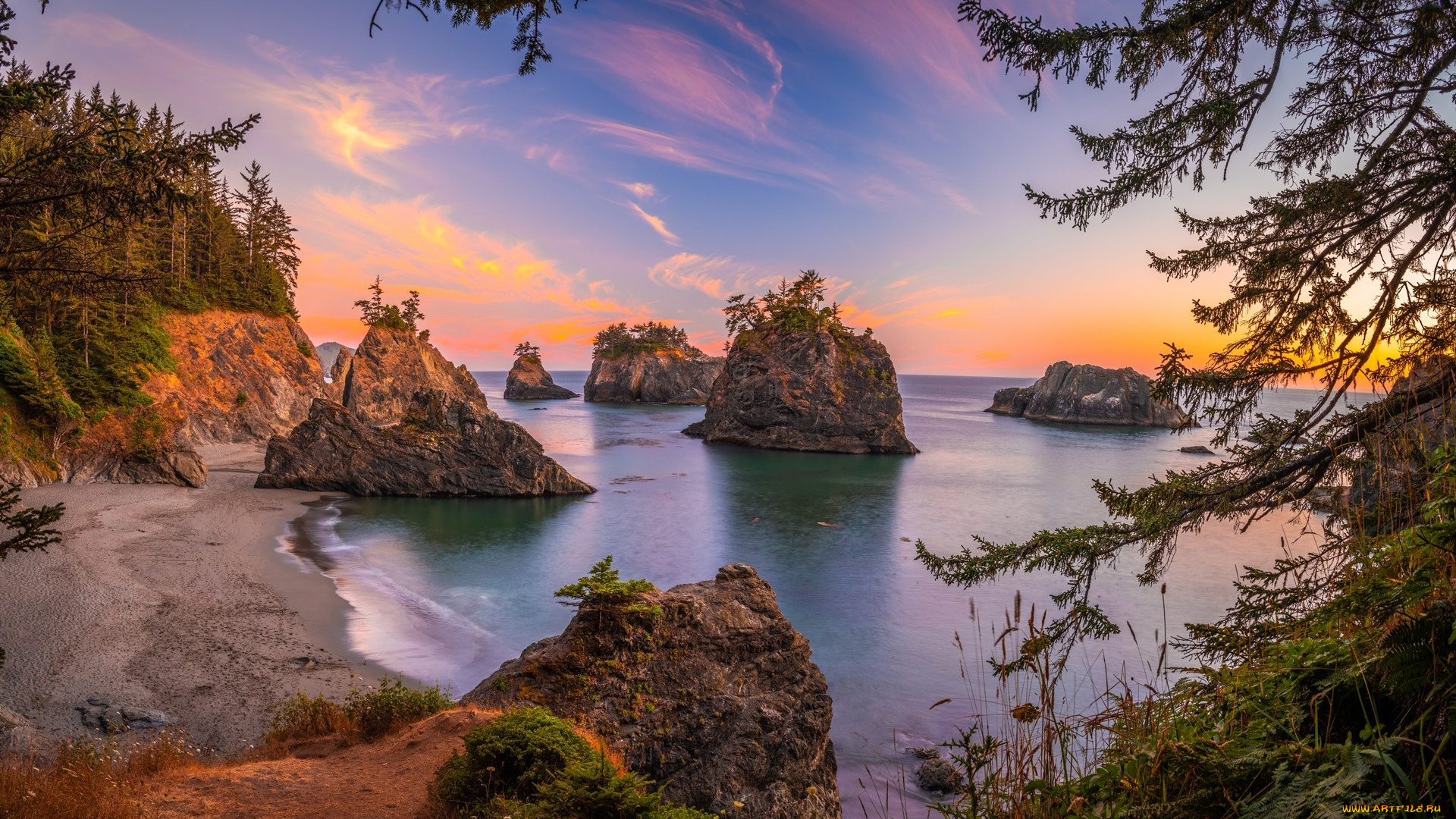 secret, beach, oregon, usa, природа, побережье, secret, beach