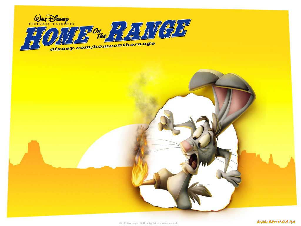 кролик, мультфильмы, home, on, the, range
