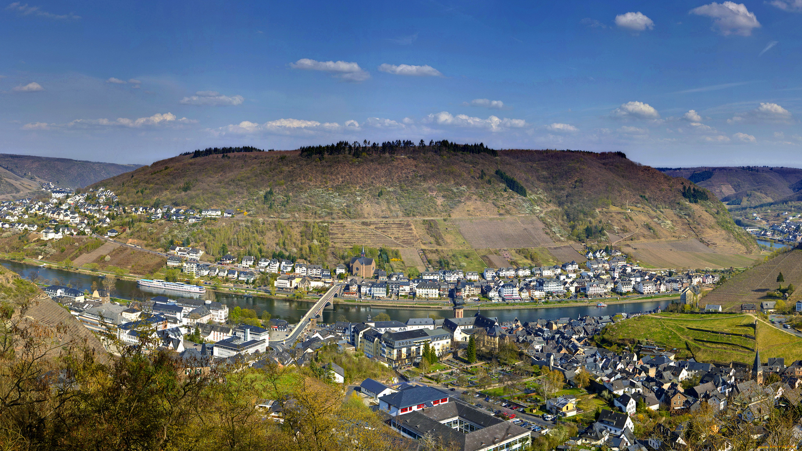 города, кохем, германия, cochem