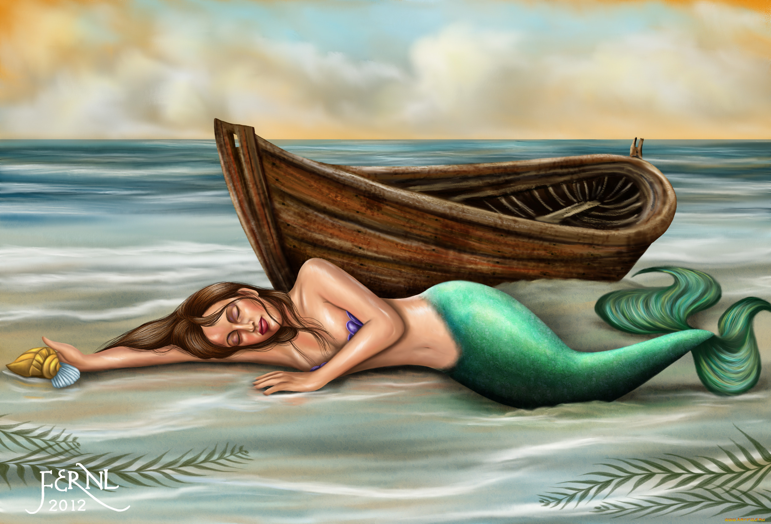 графика рисунок русалка graphics figure mermaid без смс