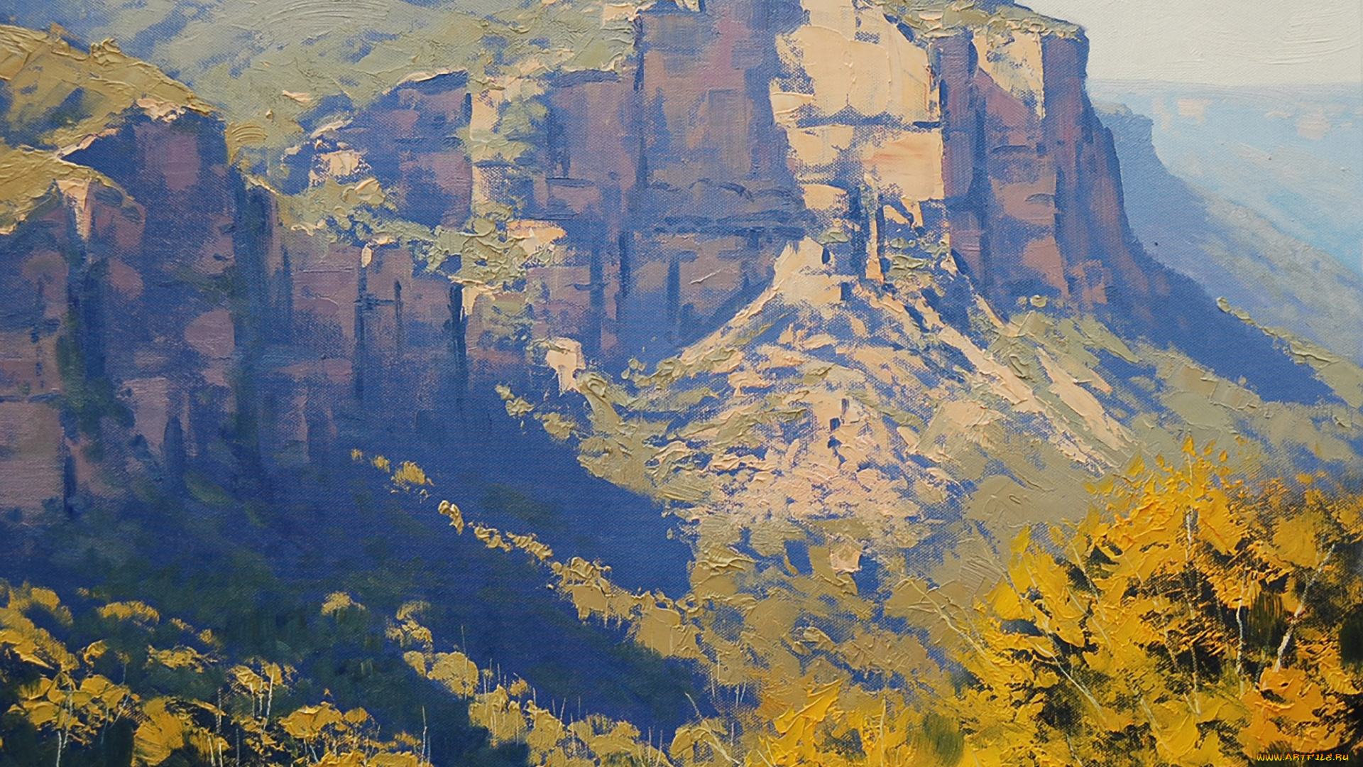 рисованные, живопись, the, landslide, katoomba, artsaus