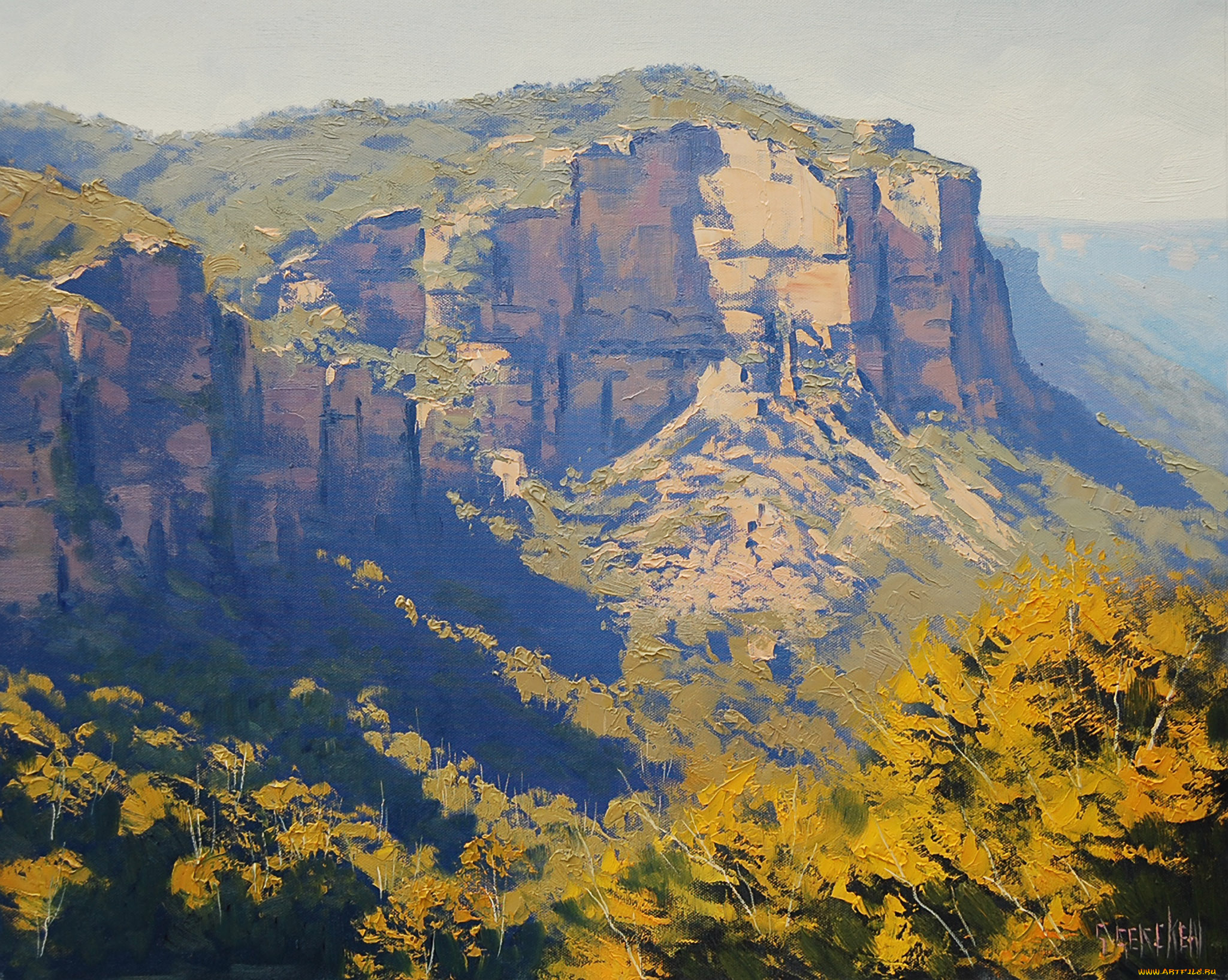 рисованные, живопись, the, landslide, katoomba, artsaus