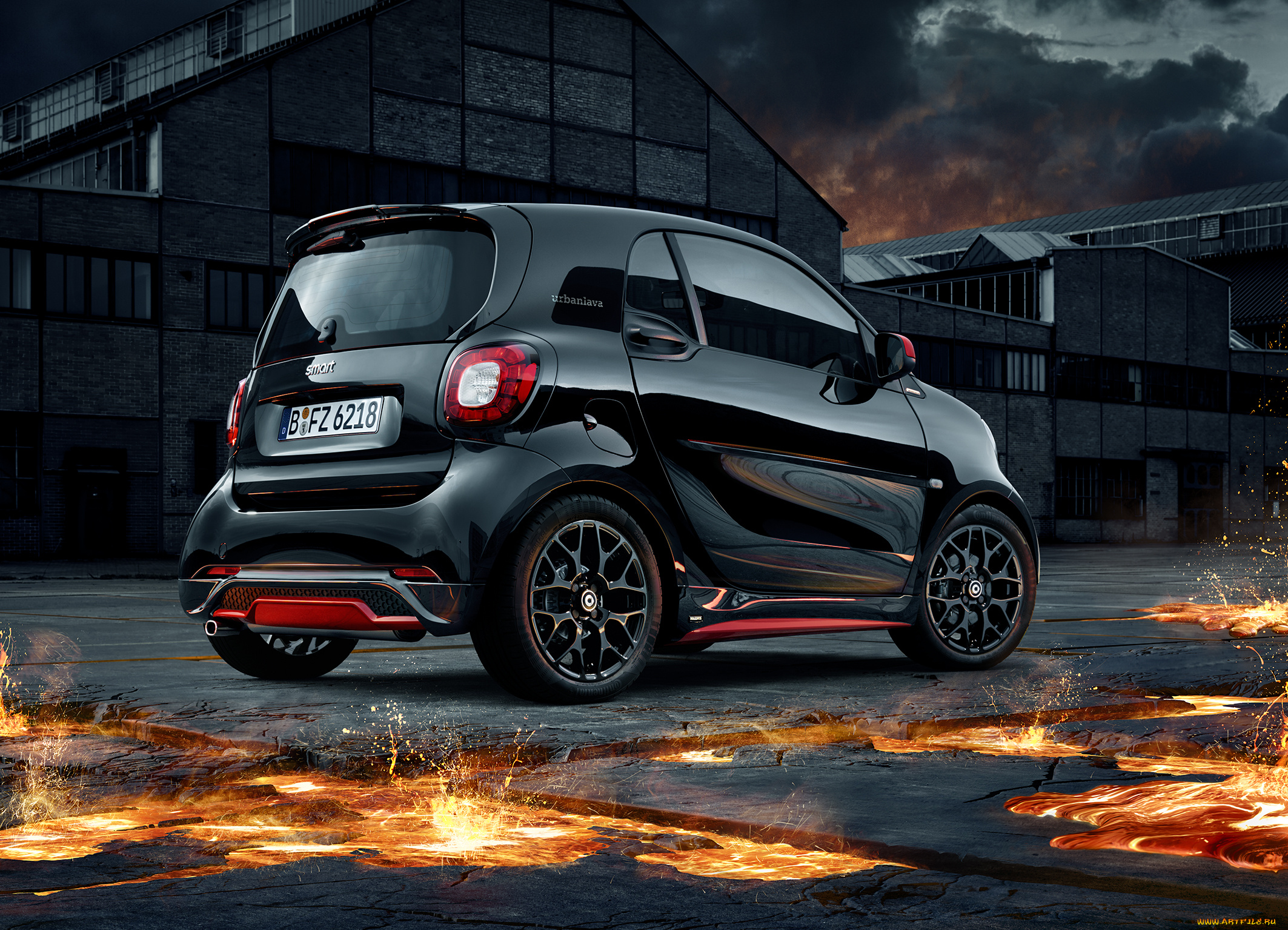 автомобили, smart, 2016г, c453, fortwo, brabus, edition, urbanlava, coupе