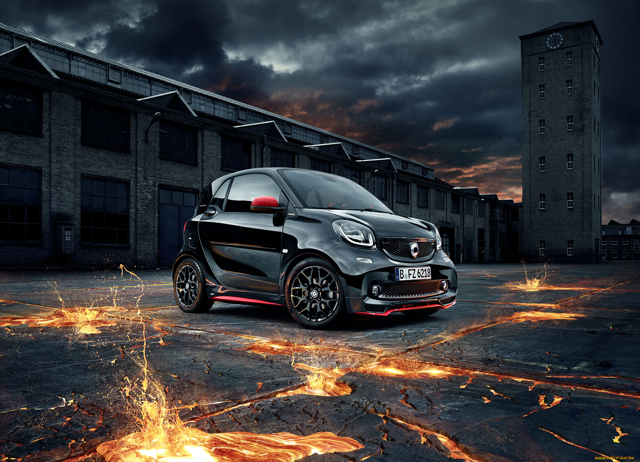 автомобили, smart, fortwo, 2016г, c453, brabus, edition, urbanlava, coupе