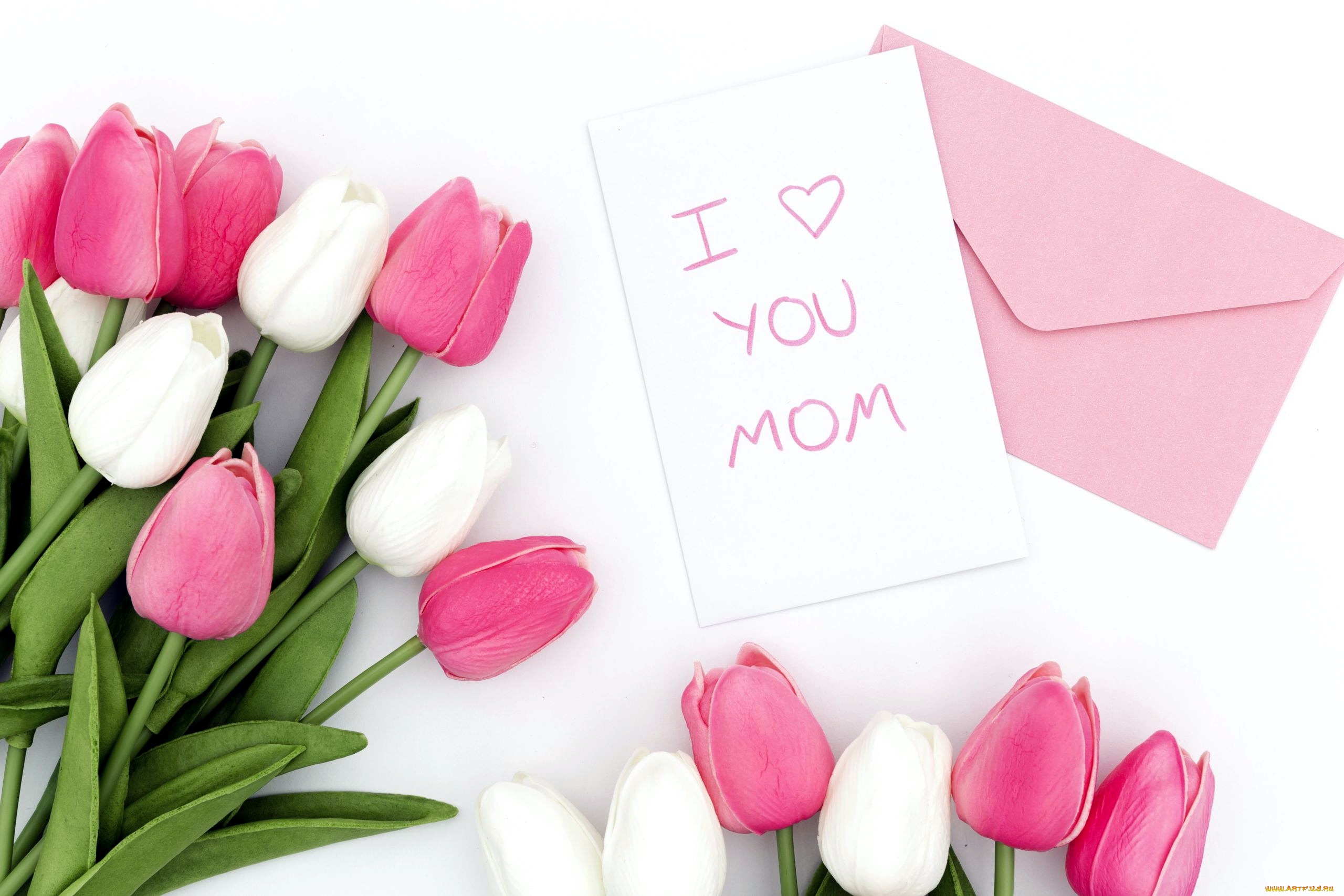 праздничные, день, матери, тюльпаны, надпись, признание