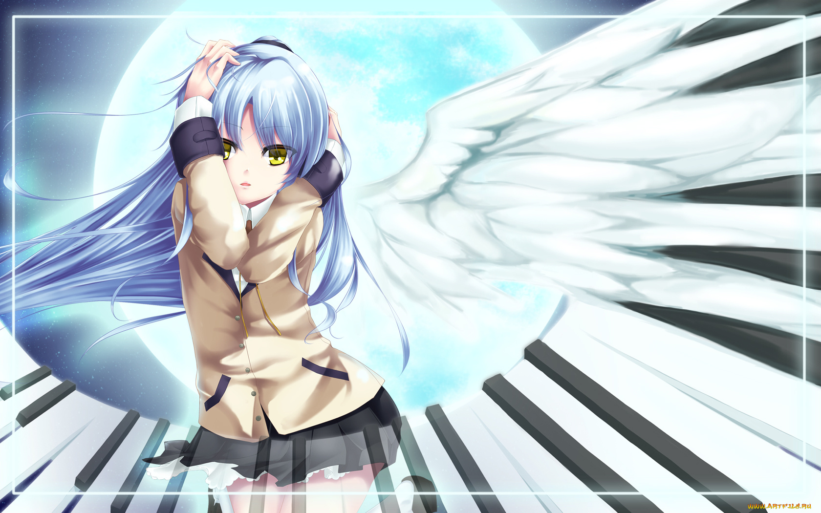 аниме, angel, beats