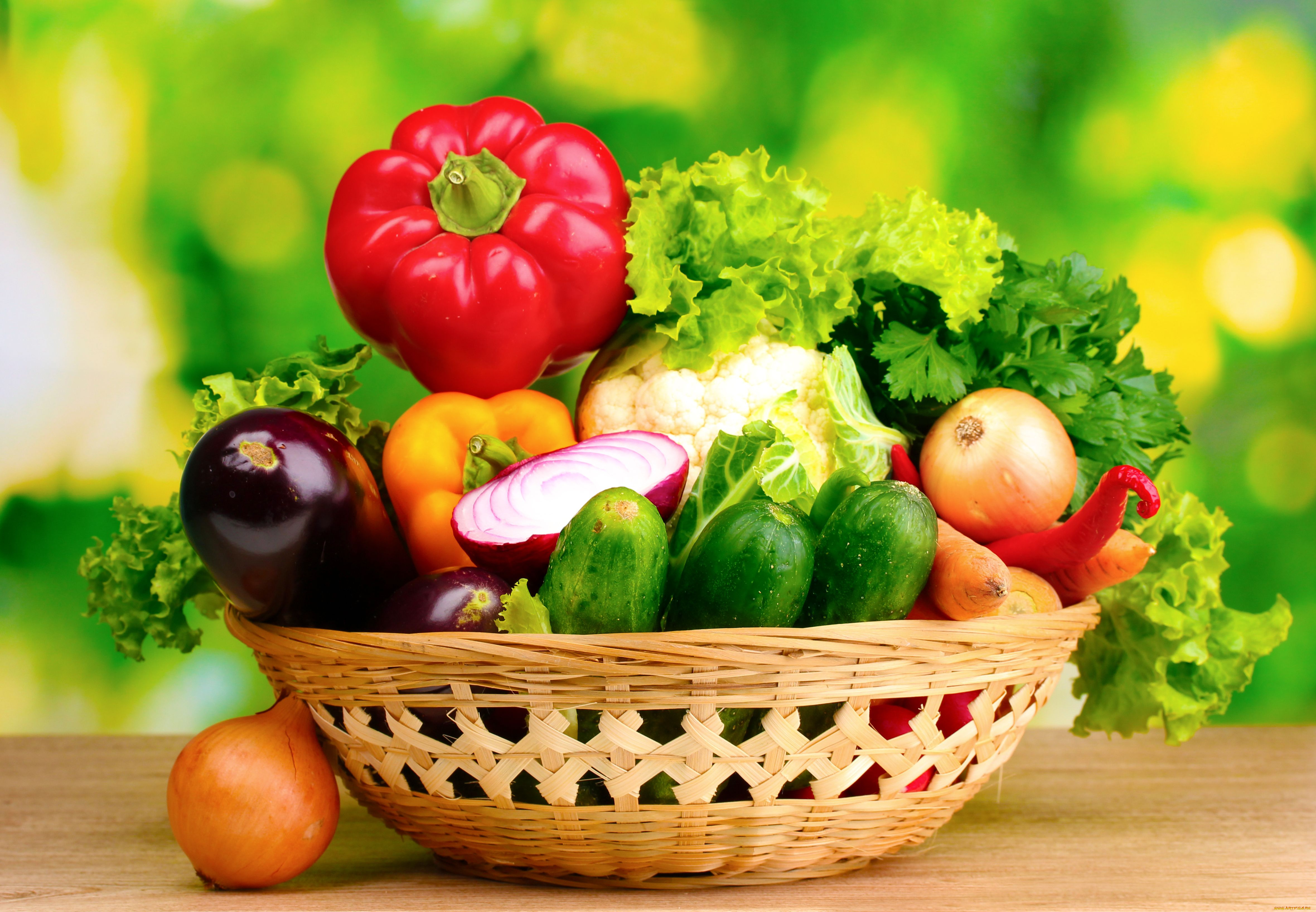 еда, овощи, петрушка, баклажан, огурцы, лук, салат, паприка