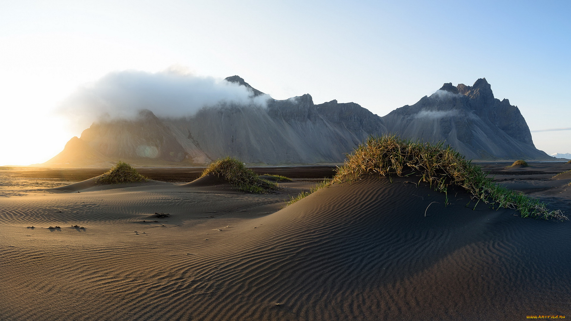 природа, пейзажи, vestrahorn, горы, исландия