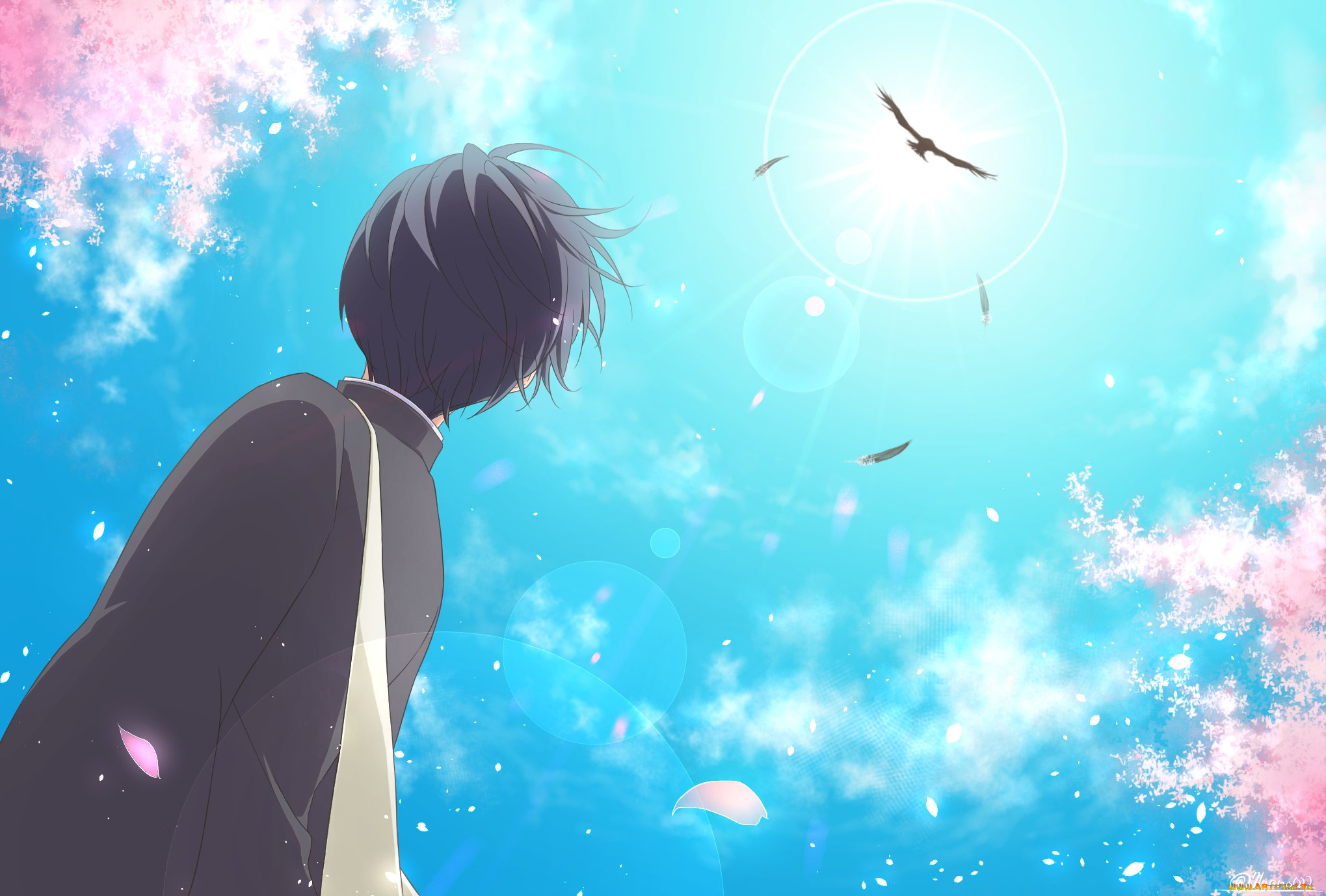 аниме, free, небо