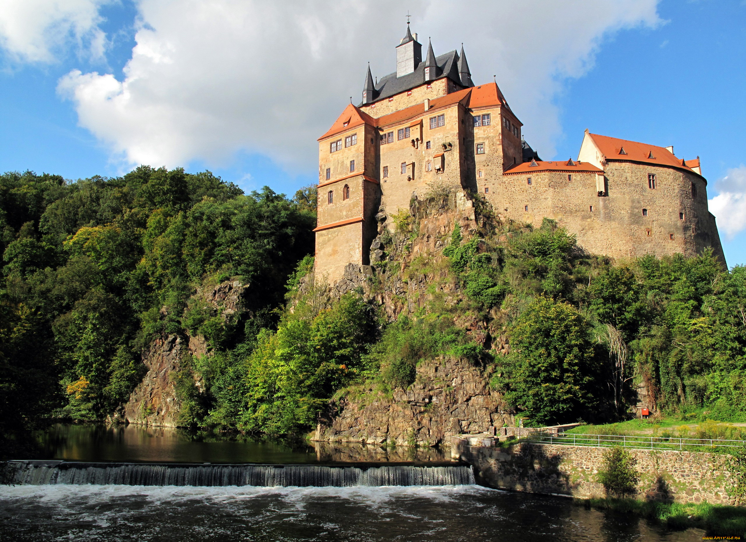 kriebstein, castle, города, замки, германии, kriebstein, castle