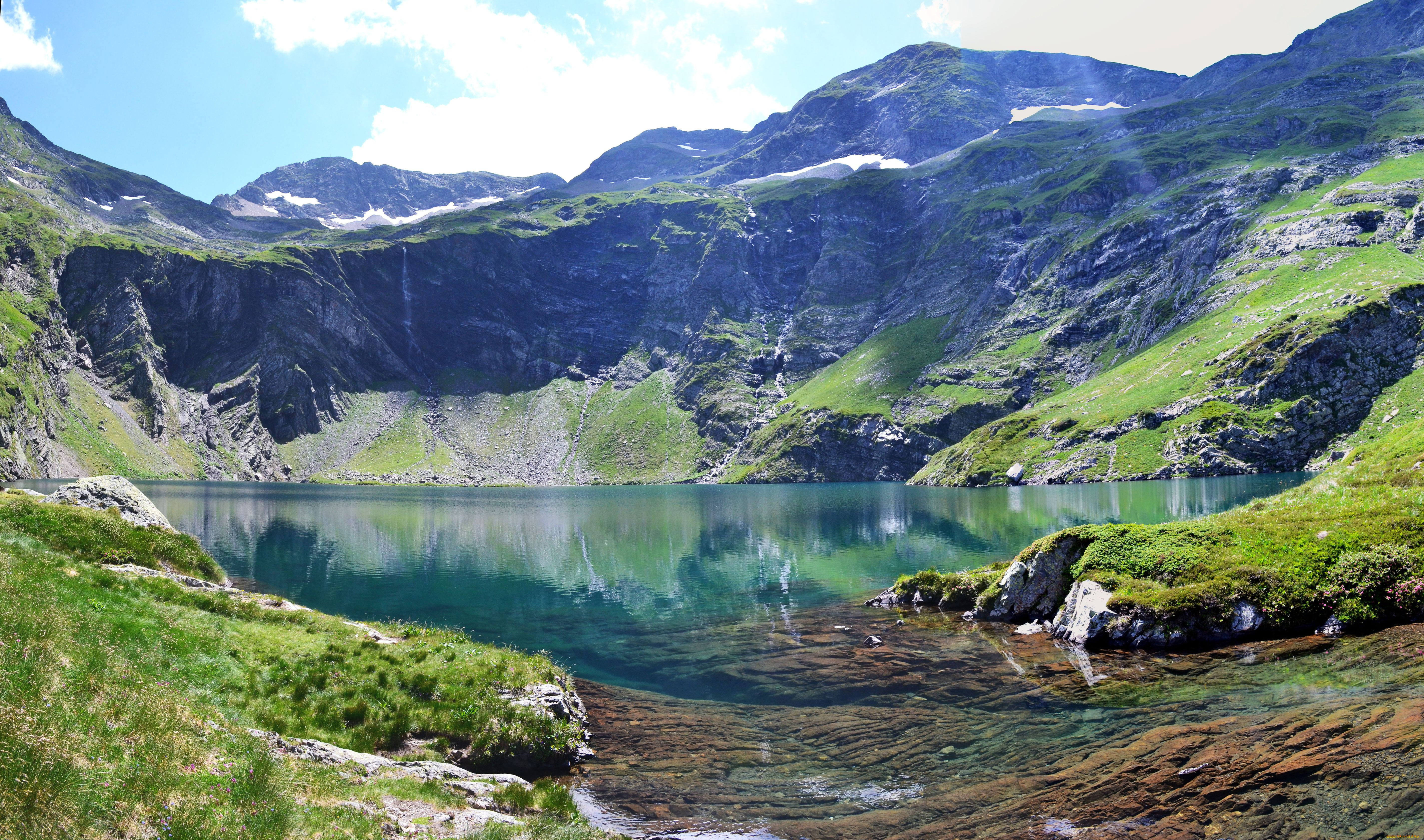 atlantic, pyrenees, france, природа, реки, озера, атлантические, пиренеи, озеро, горы, франция