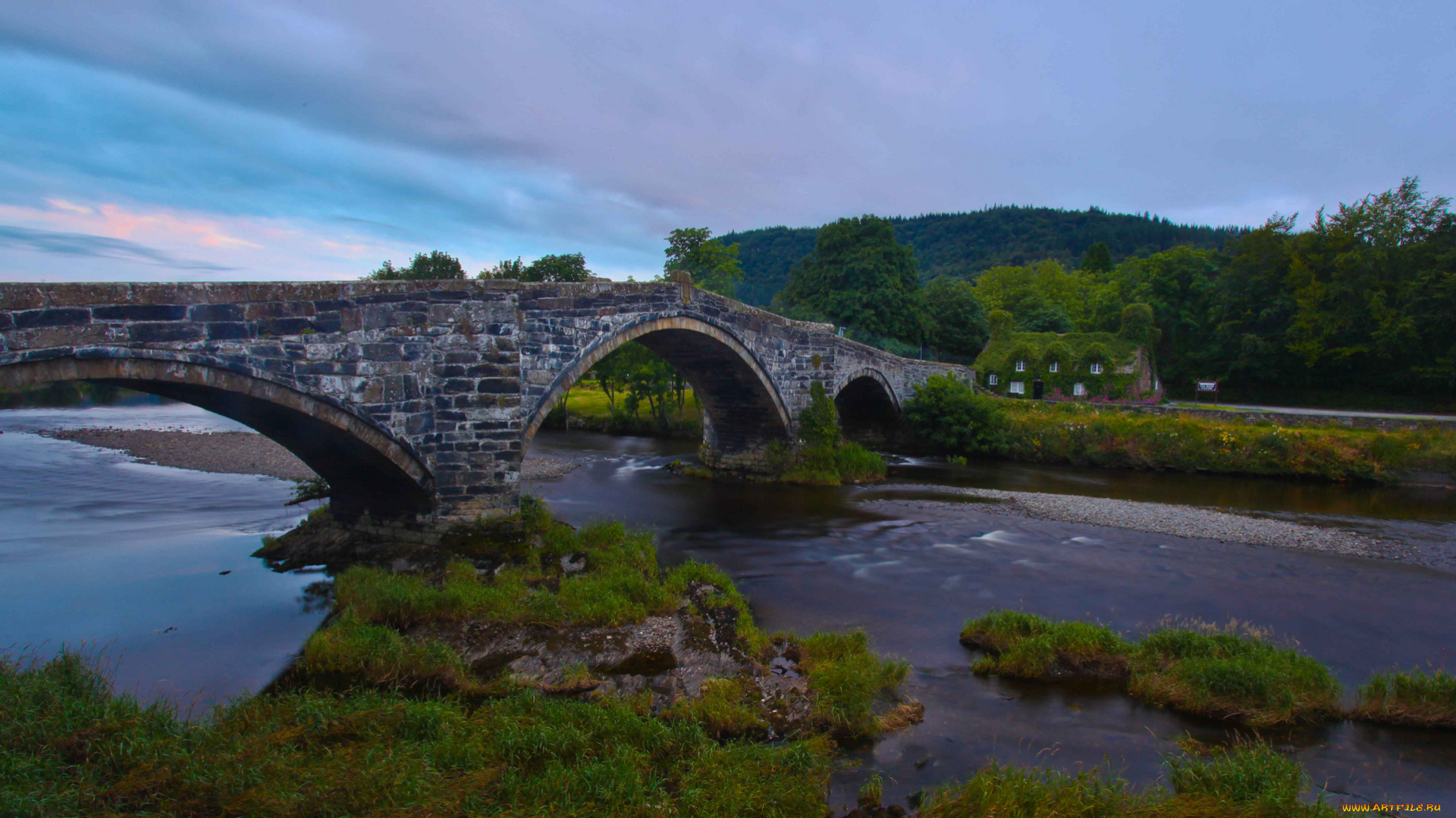 llanrwst, bridge, wales, england, природа, реки, озера, уэльс, river, conwy, англия, мост, река, конуи