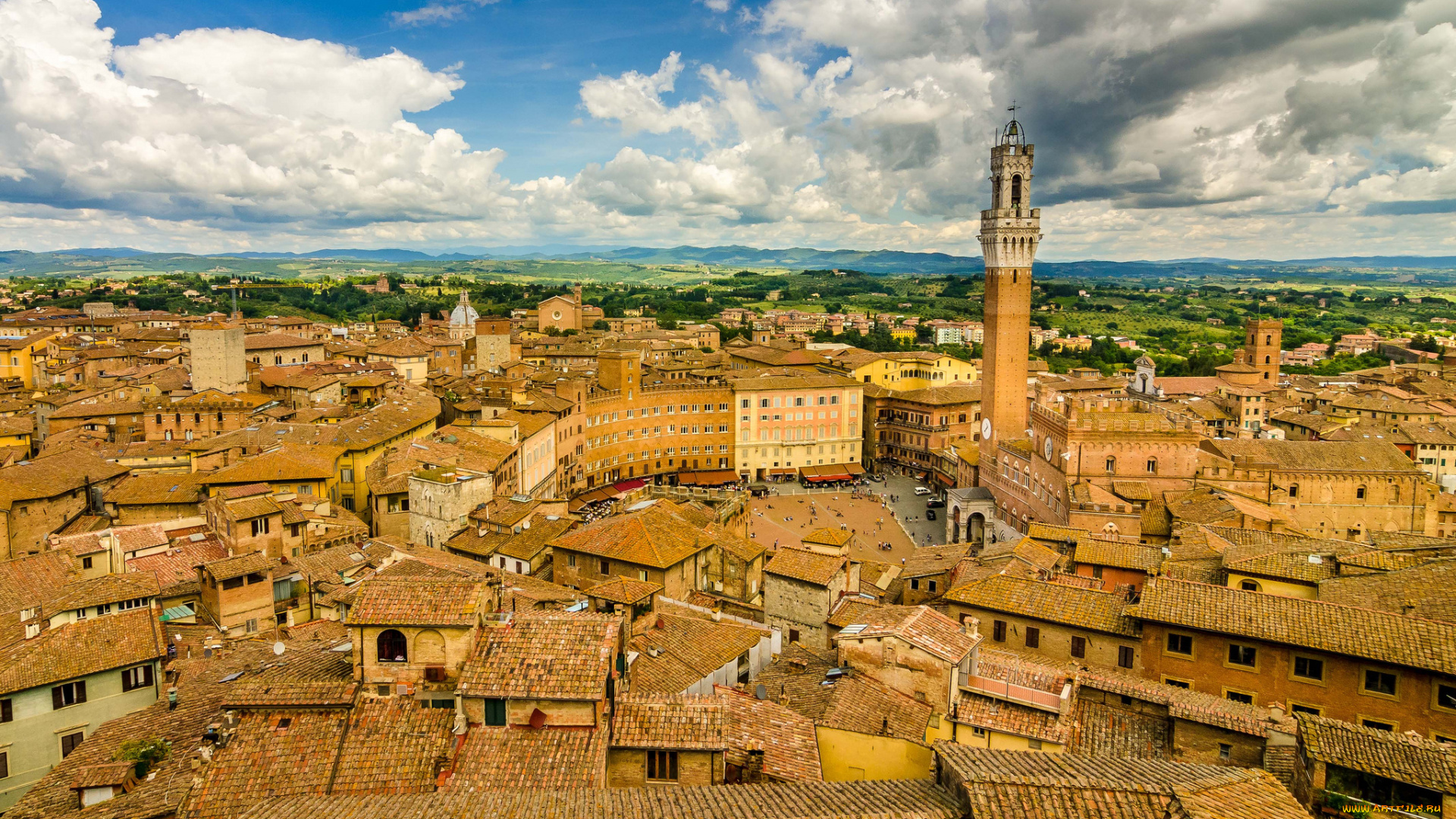 siena, tuscany, italy, города, панорамы, сиена, тоскана, италия, здания, крыши