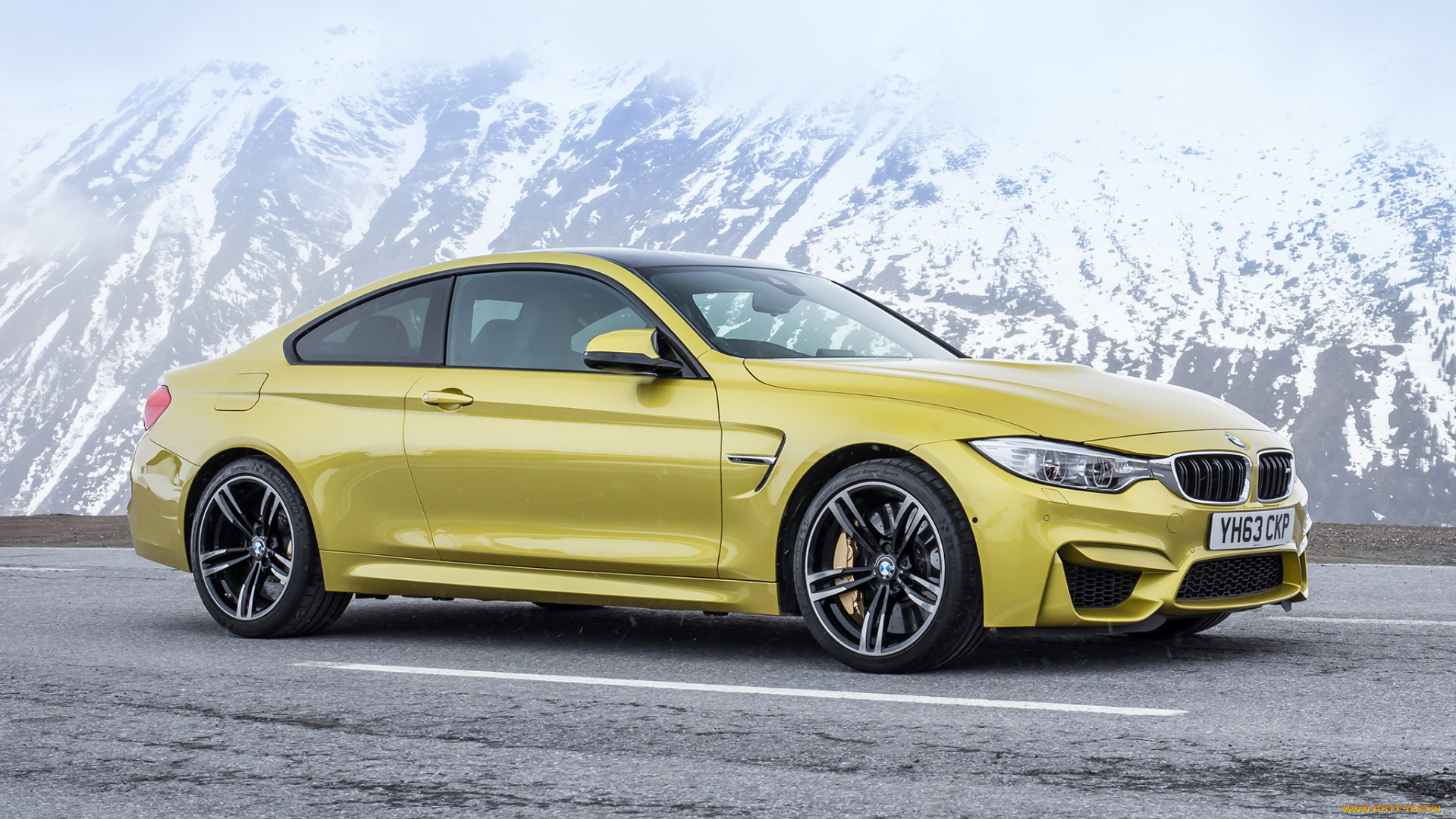 автомобили, bmw, m4, желтый, 2014г, f82, uk-spec, coupе