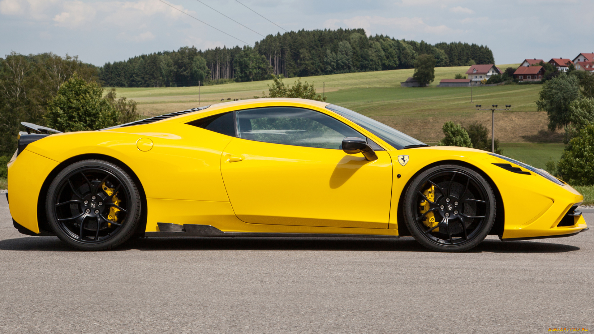 автомобили, ferrari, 458, rosso, желтый, novitec, 2014г, speciale