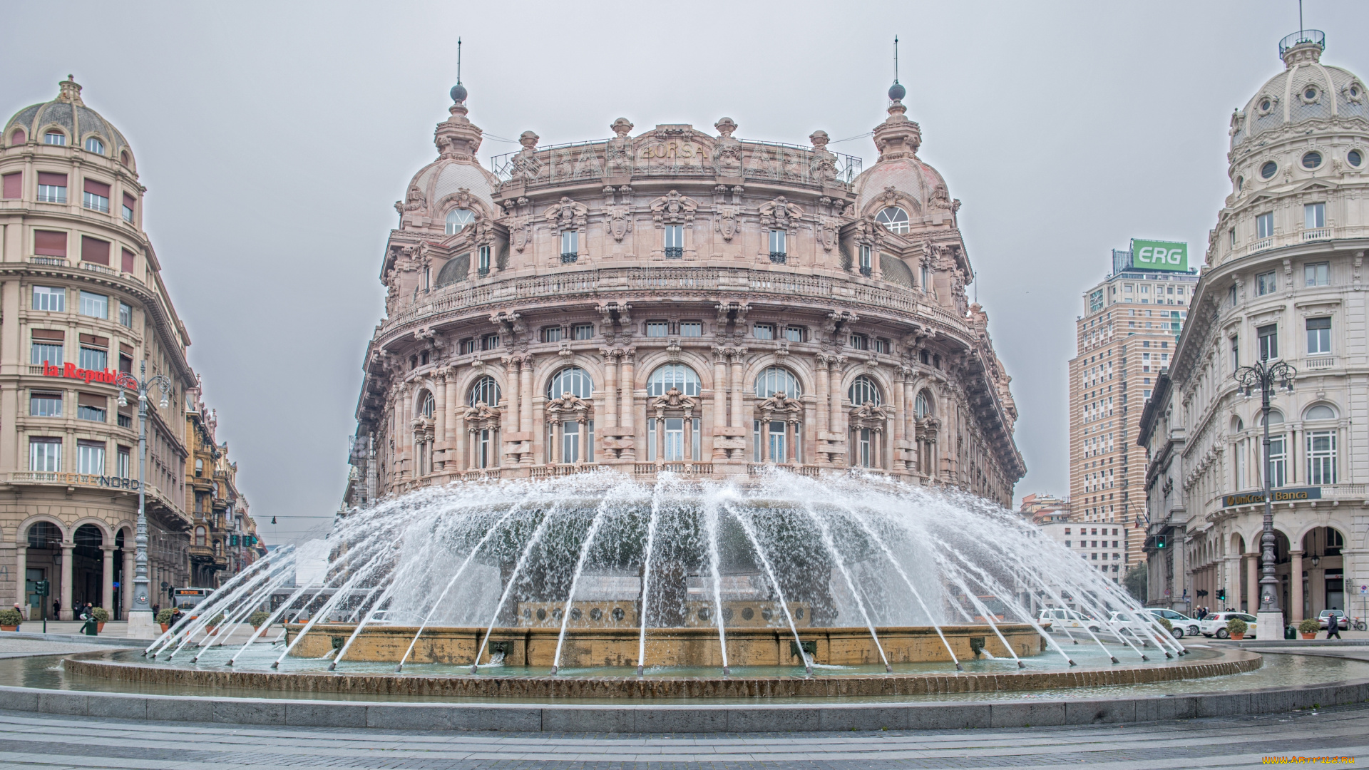 genoa, , italy, города, -, фонтаны, площадь, италия, генуя, фонтан, italy, здания