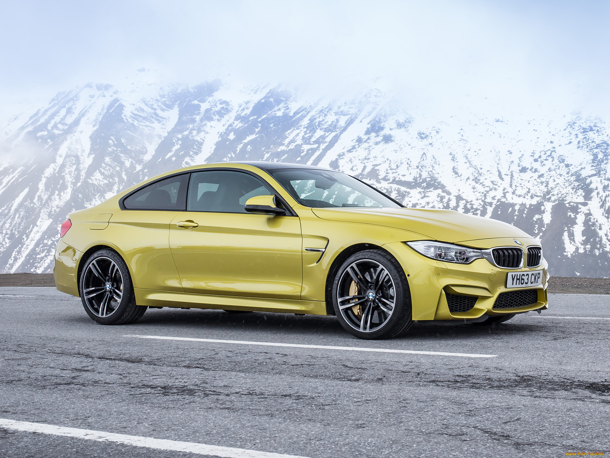 автомобили, bmw, m4, желтый, 2014г, f82, uk-spec, coupе