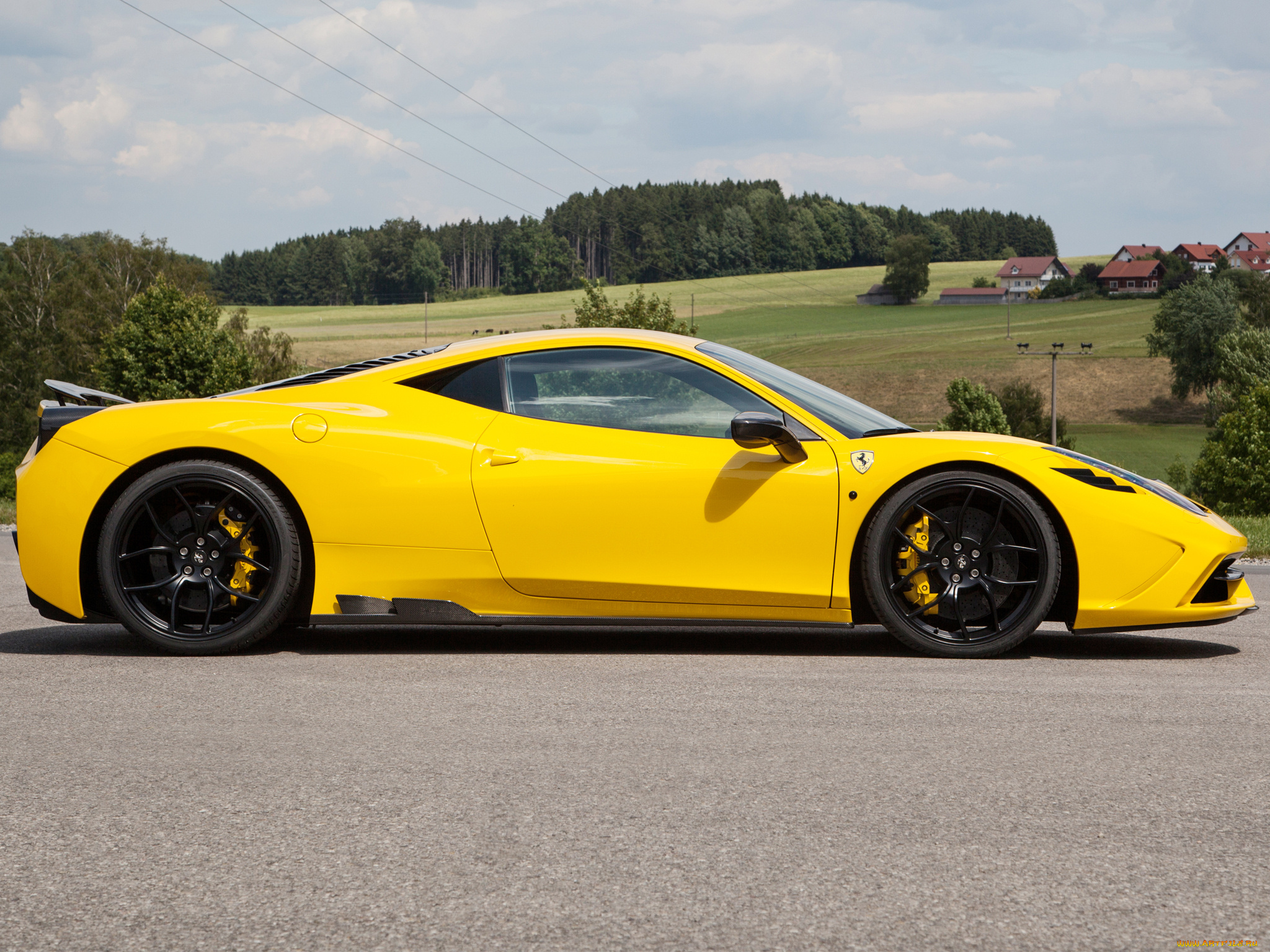 автомобили, ferrari, 458, rosso, желтый, novitec, 2014г, speciale