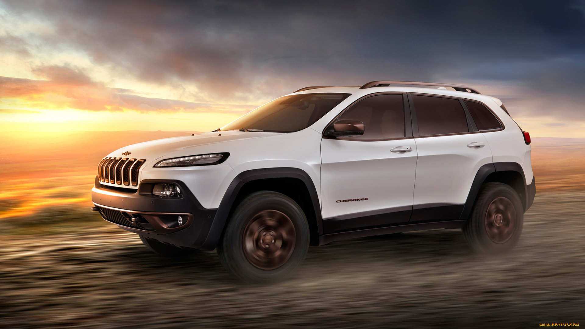 jeep, cherokee, sageland, concept, 2014, автомобили, jeep, cherokee, sageland, concept, 2014, внедорожник, джип, белый