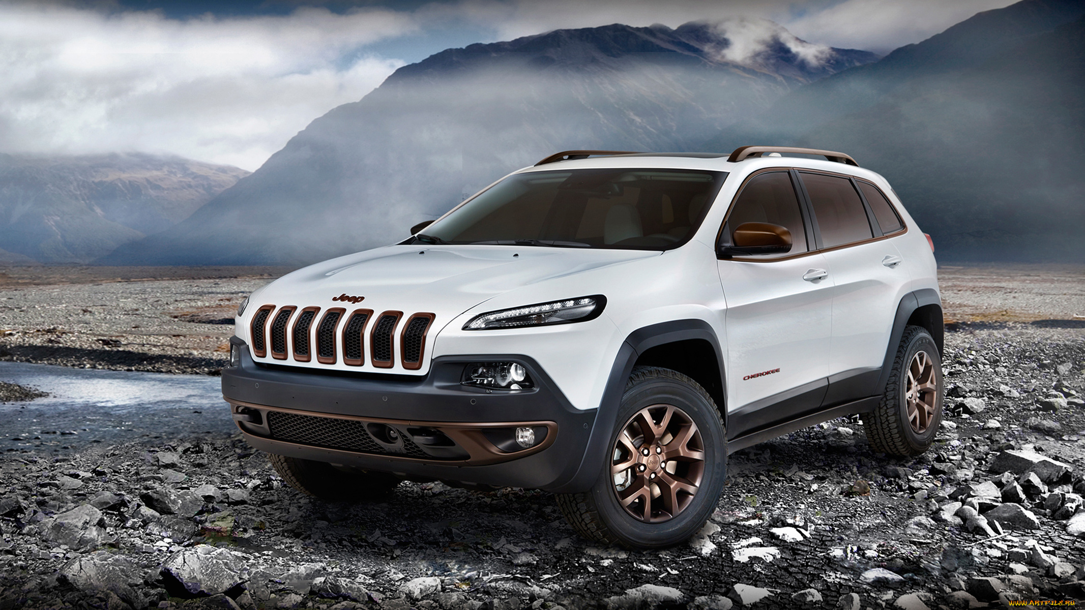 jeep, cherokee, sageland, concept, 2014, автомобили, jeep, cherokee, sageland, concept, 2014, внедорожник, джип, белый