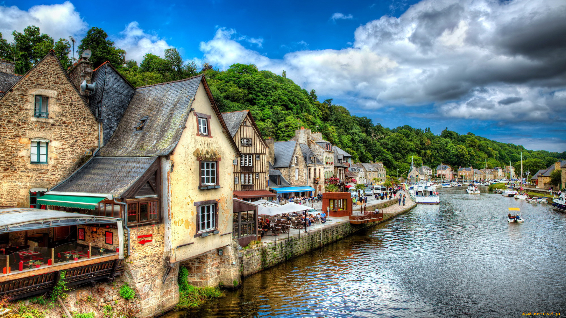 dinan, brittany, france, города, -, улицы, , площади, , набережные