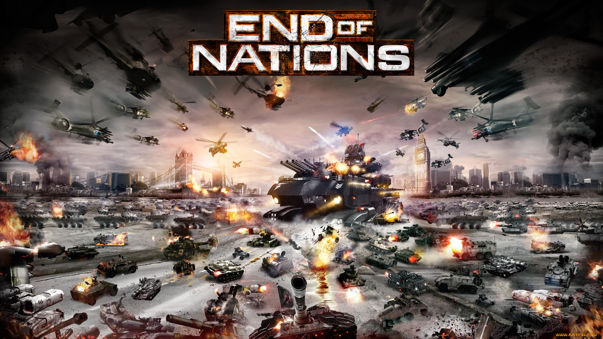 видео, игры, end, of, nations, вертолеты, самолеты, танки, техника, война, огонь, стрельба