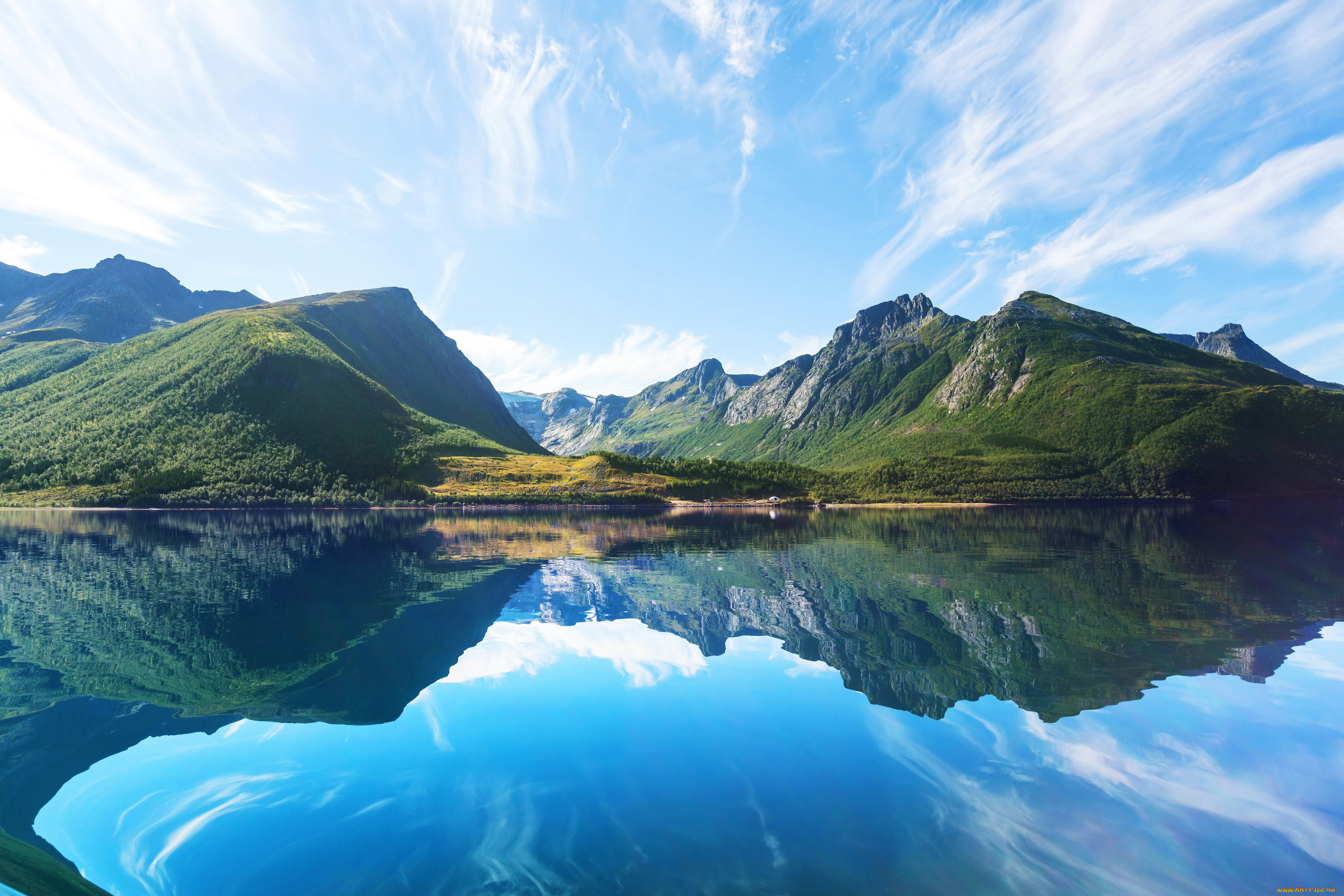 природа, реки, озера, пейзаж, озеро, горы, норвегия