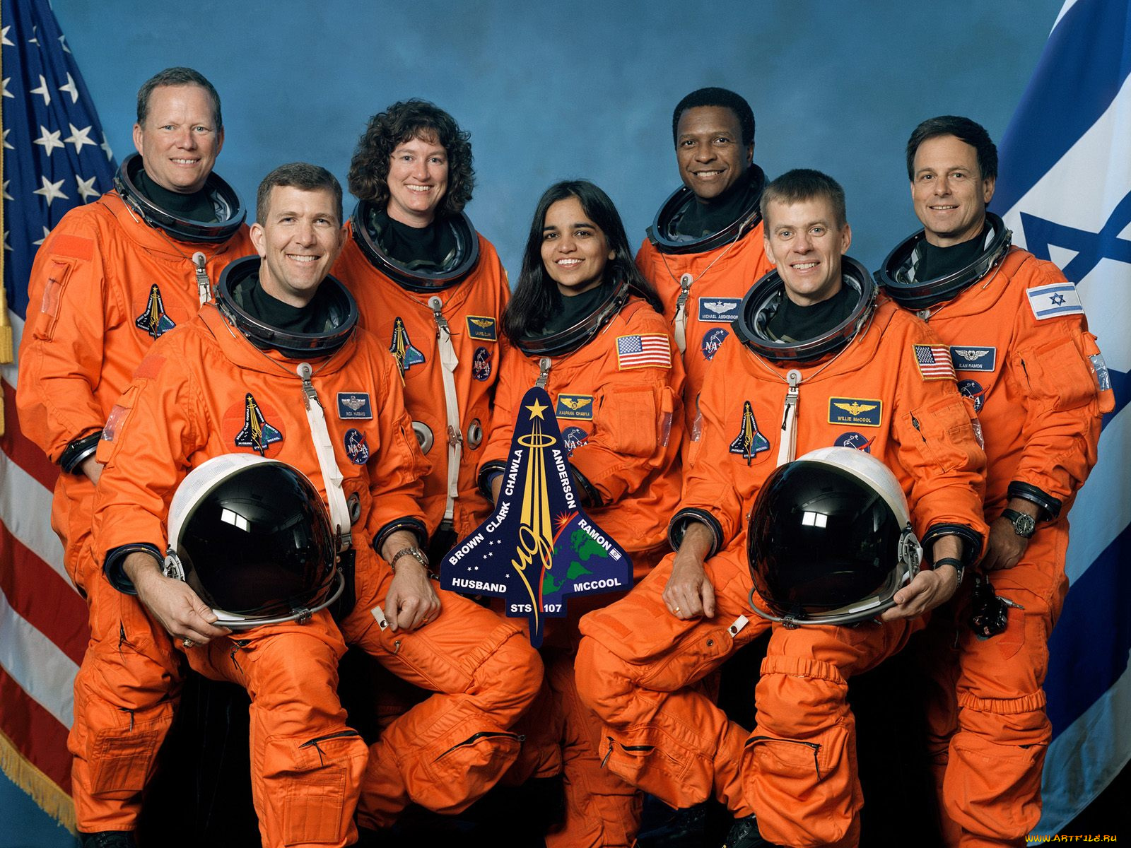 sts, 07, crew, portrait, космос, астронавты, космонавты, команда, космонавтов