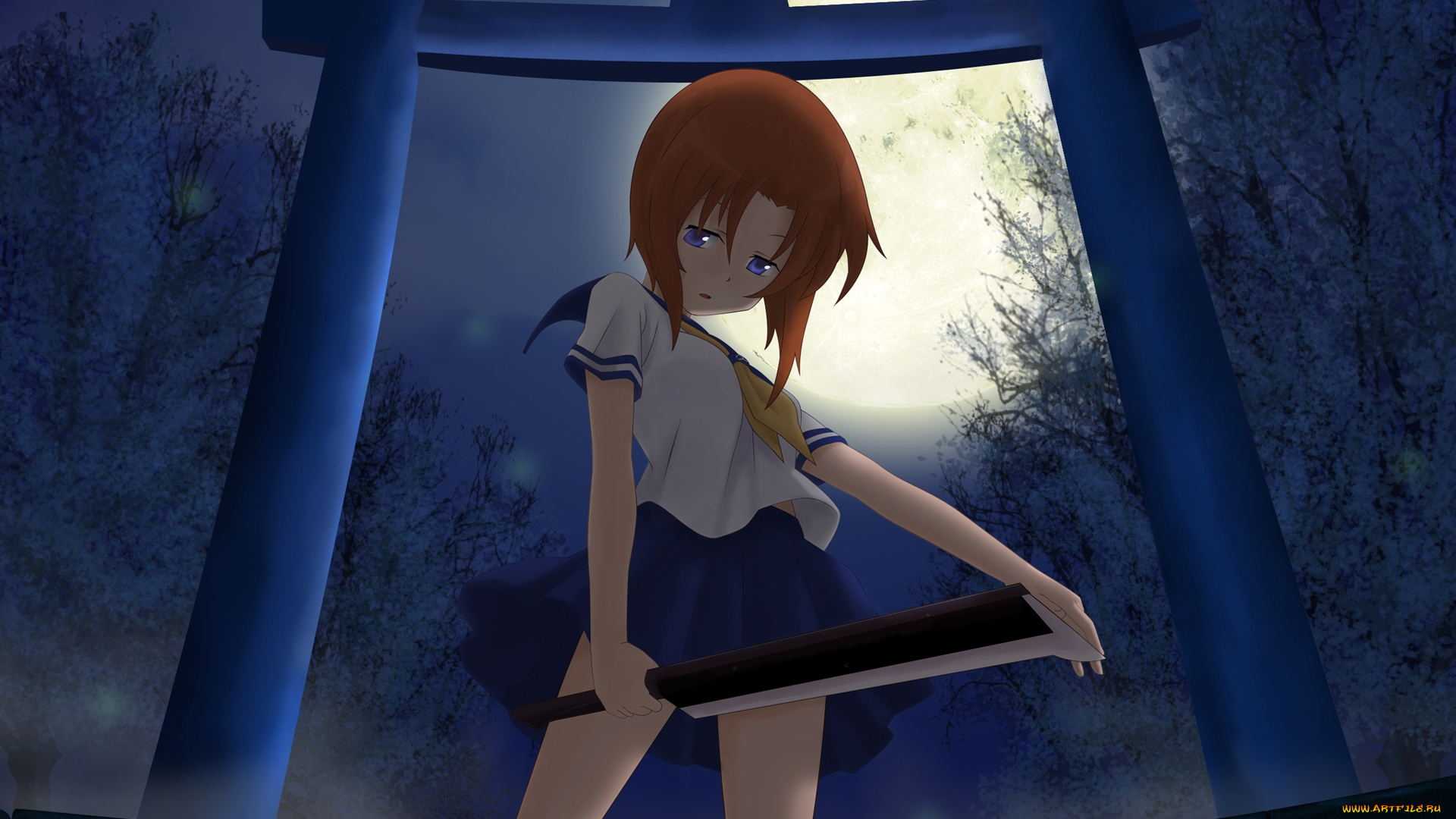 аниме, higurashi, no, naku, koro, ni, ryuuguu, rena