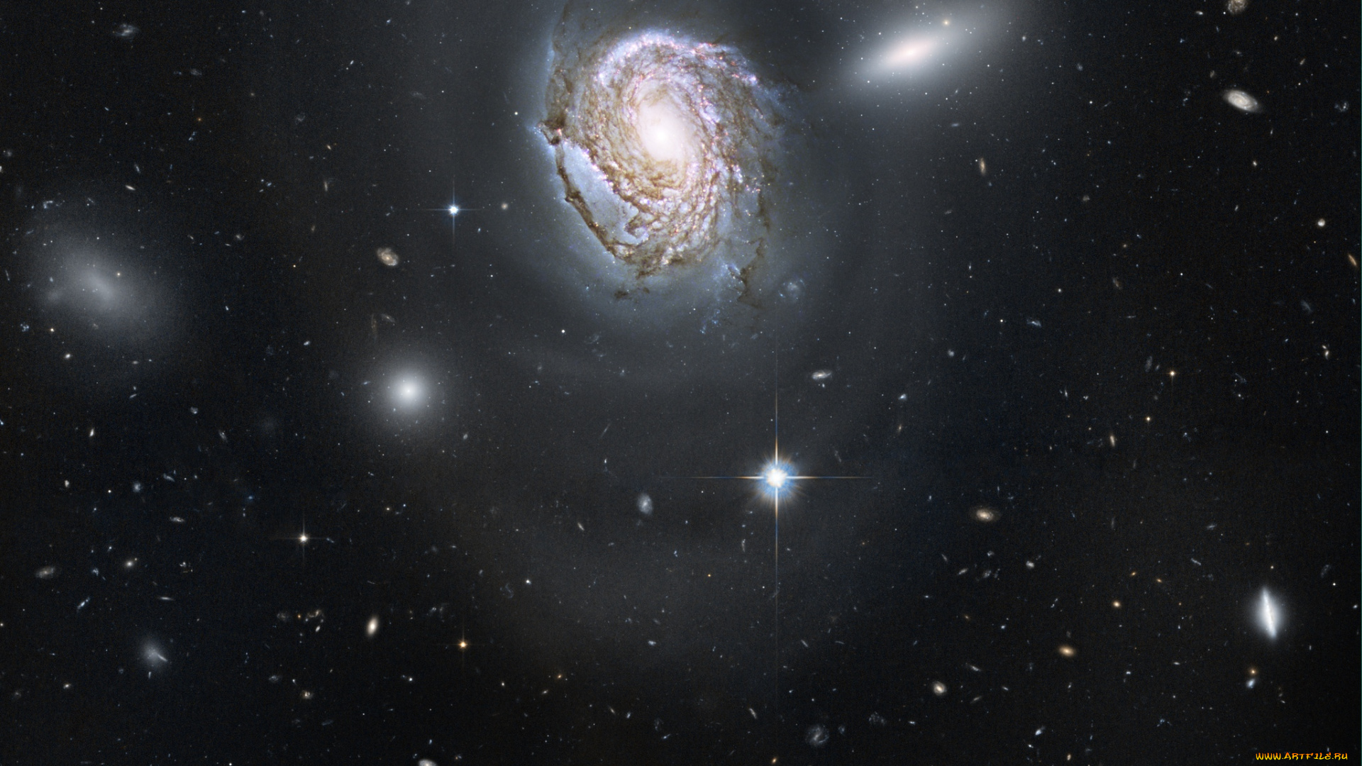 ngc4911, космос, галактики, туманности