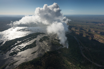 Картинка природа водопады облако местность вид небо вода пар сверху