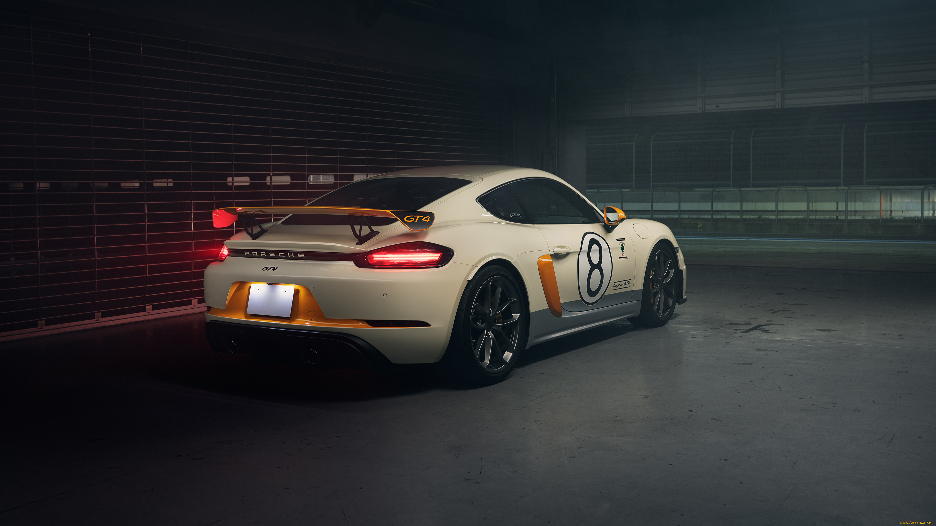 porsche, 718, cayman, gt4, tribute, to, 906, 2022, автомобили, porsche, 718, cayman, gt4, tribute, to906, вид, сзади, порше