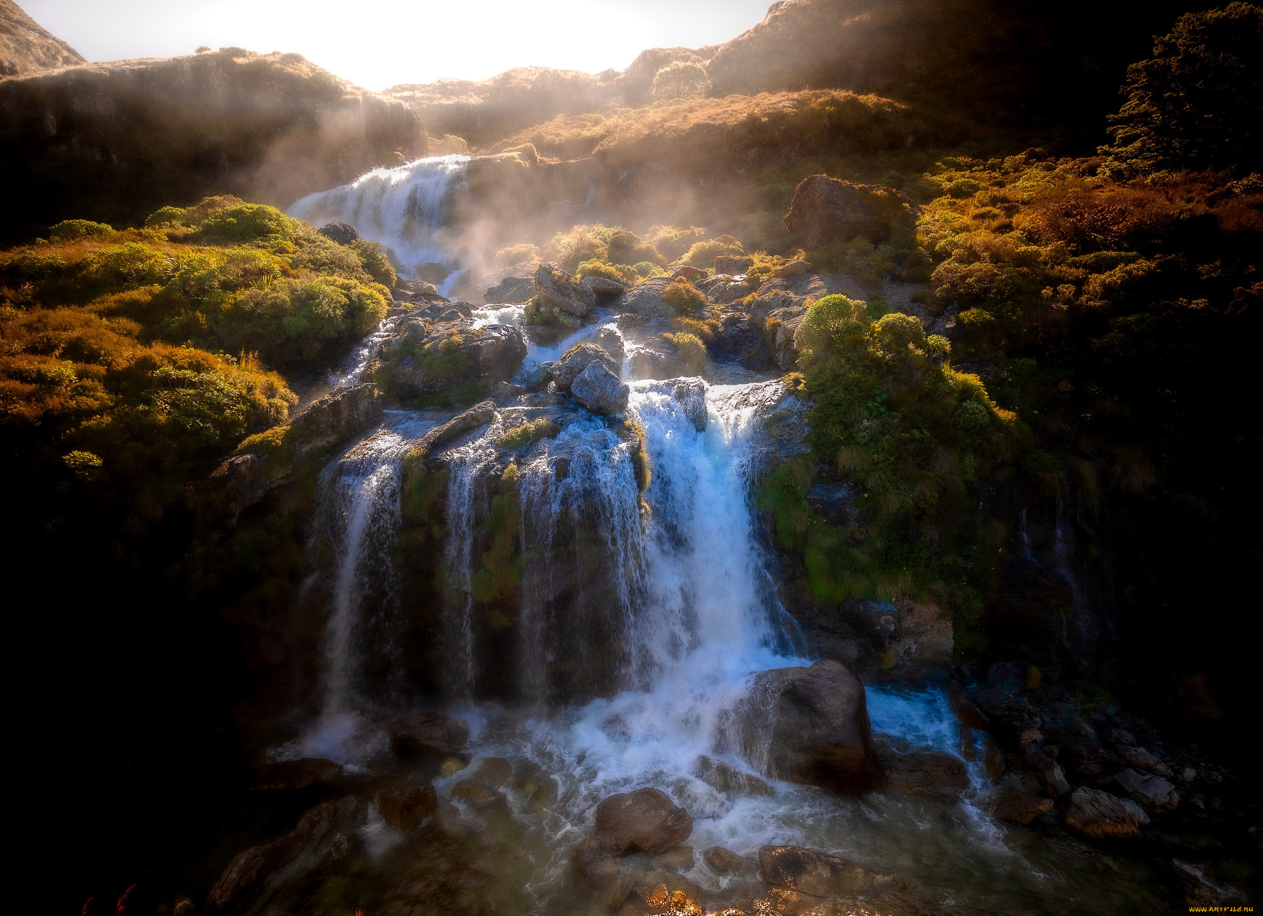 природа, водопады, пейзаж