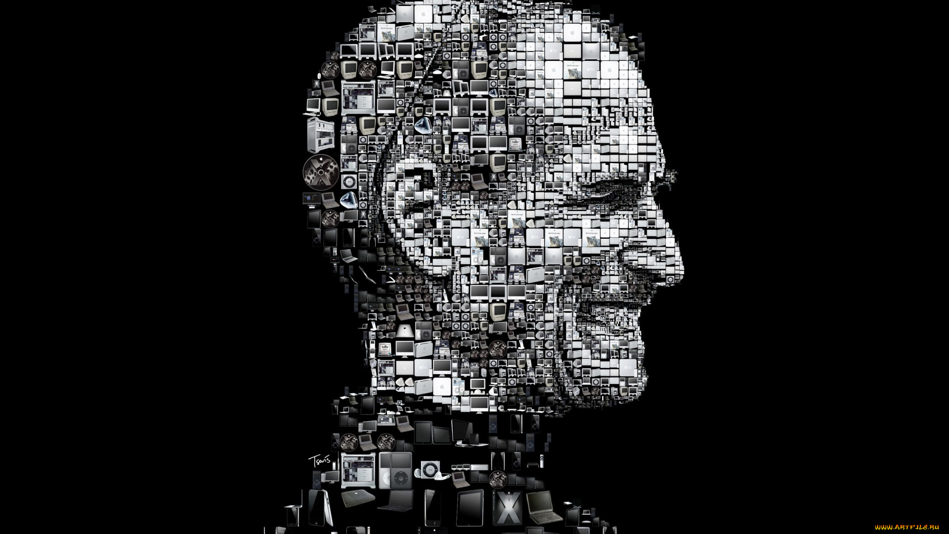 векторная, графика, steve, jobs