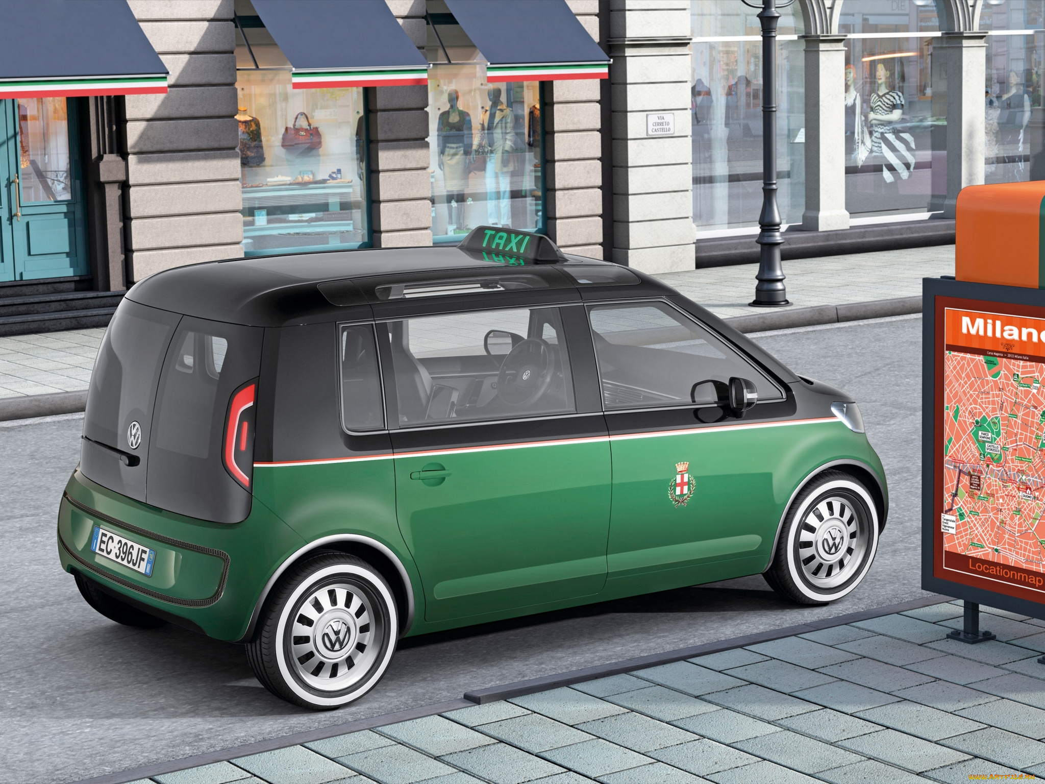 volkswagen, milano, taxi, concept, 2010, автомобили, volkswagen, taxi, milano, 2010, concept