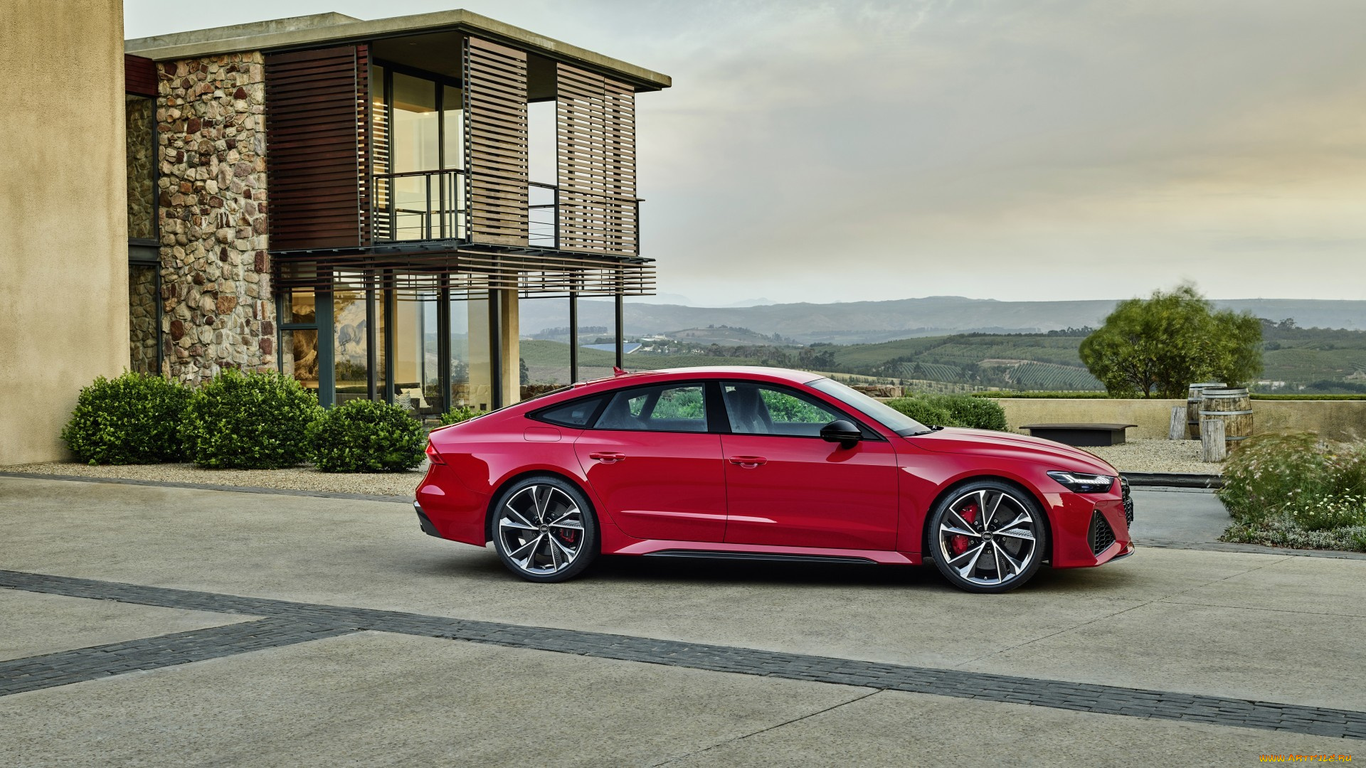 2019, audi, rs, 7, sportback, автомобили, audi, красный, rs7, sportback, 2019, профиль, ауди