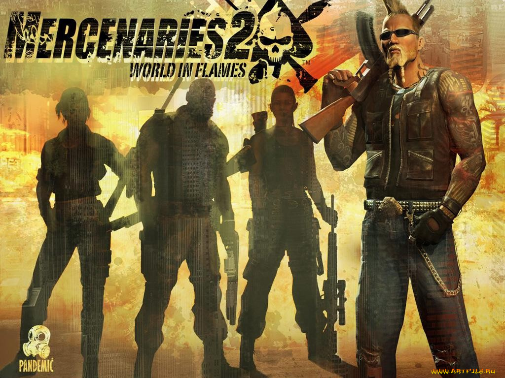 mercenaries, world, in, flames, видео, игры