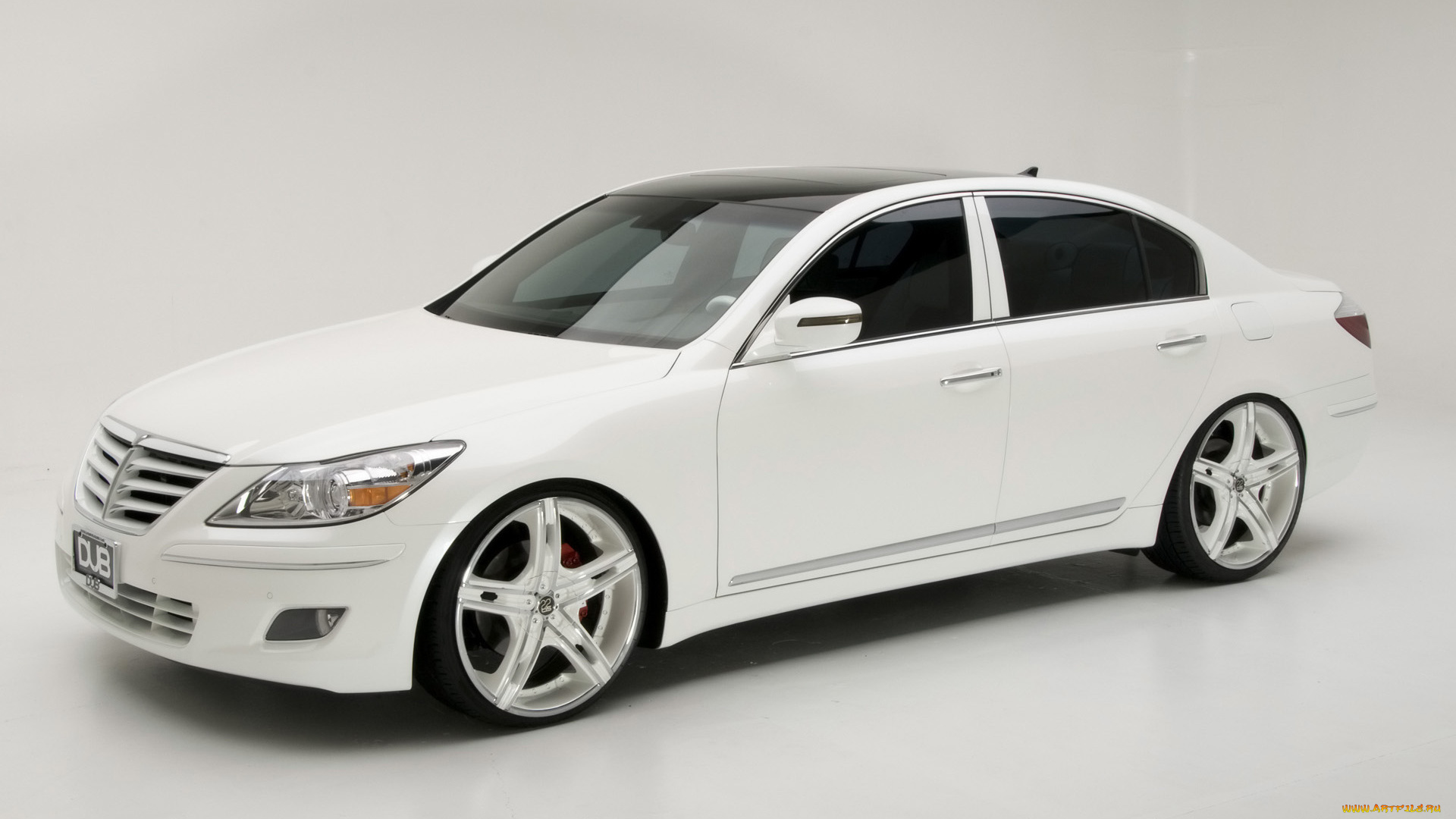 2009, hyundai, dub, magazine, genesis, sedan, white, автомобили