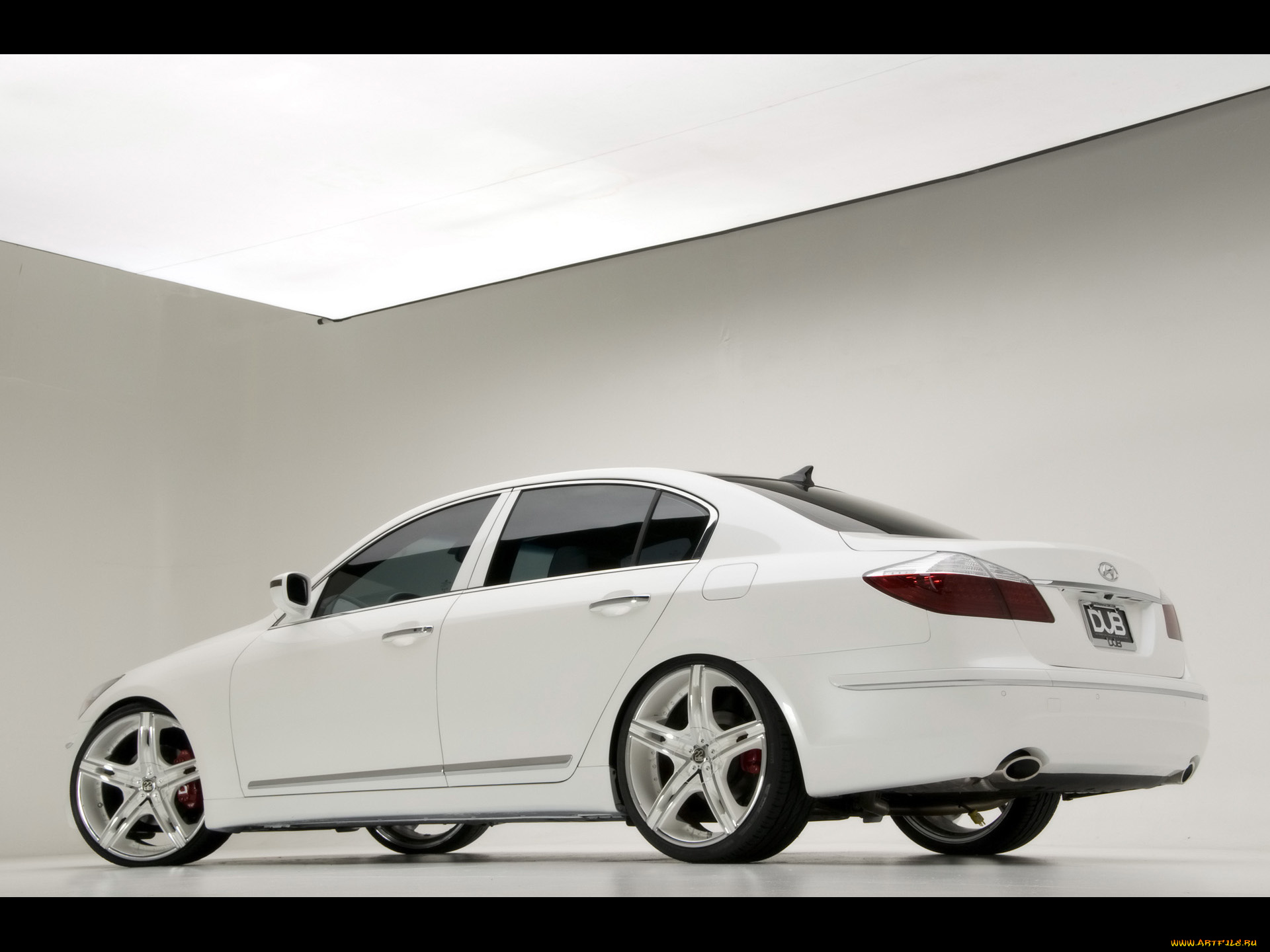 2009, hyundai, dub, magazine, genesis, sedan, white, автомобили