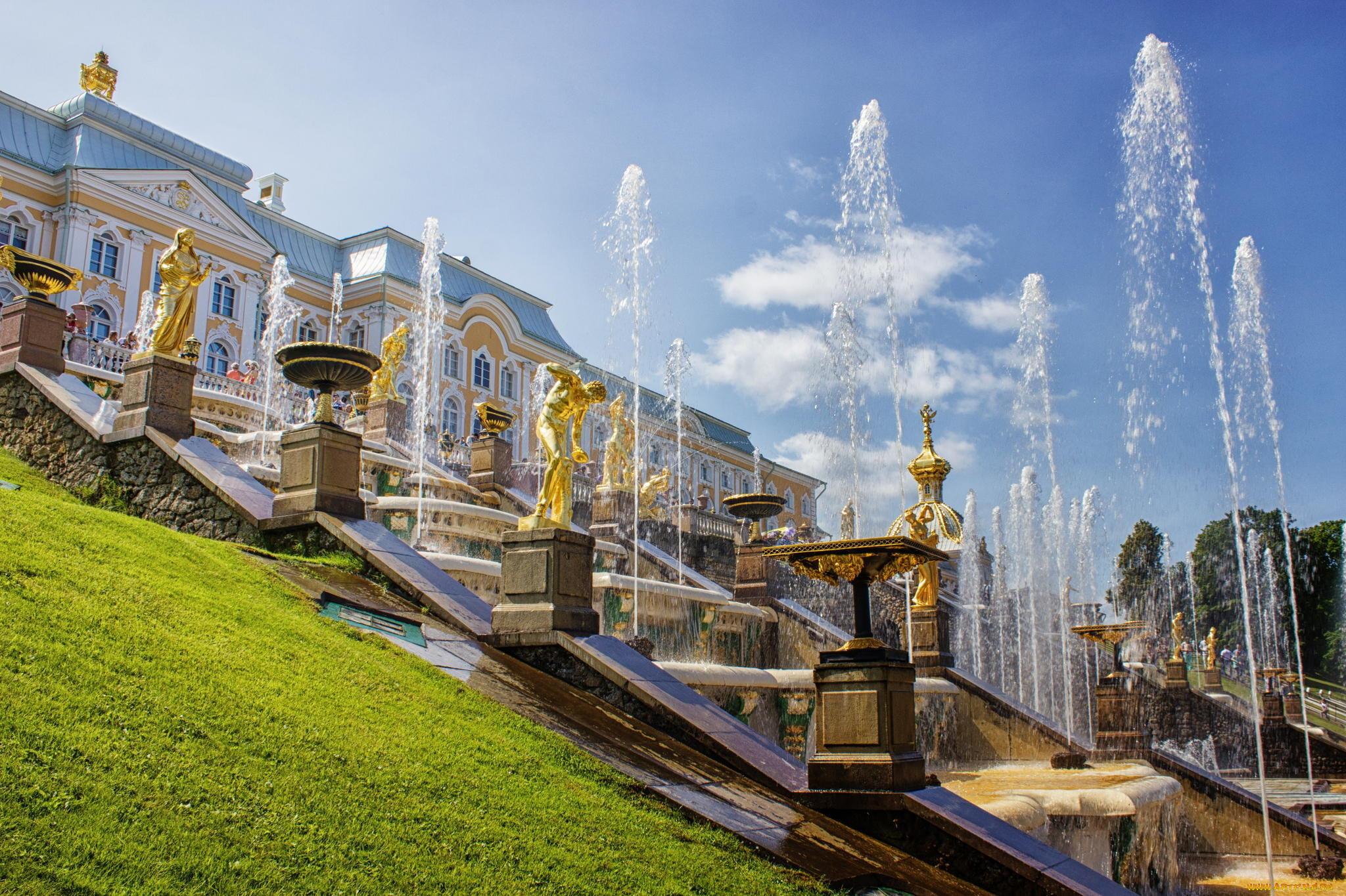 города, санкт-петербург, , петергоф, , россия, peterhof, fountains, russia, скульптуры, каскад, фонтаны