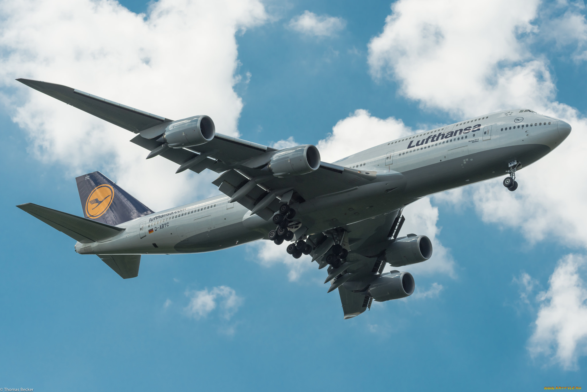 boeing, 747-830, авиация, пассажирские, самолёты, полет, небо, авиалайнер