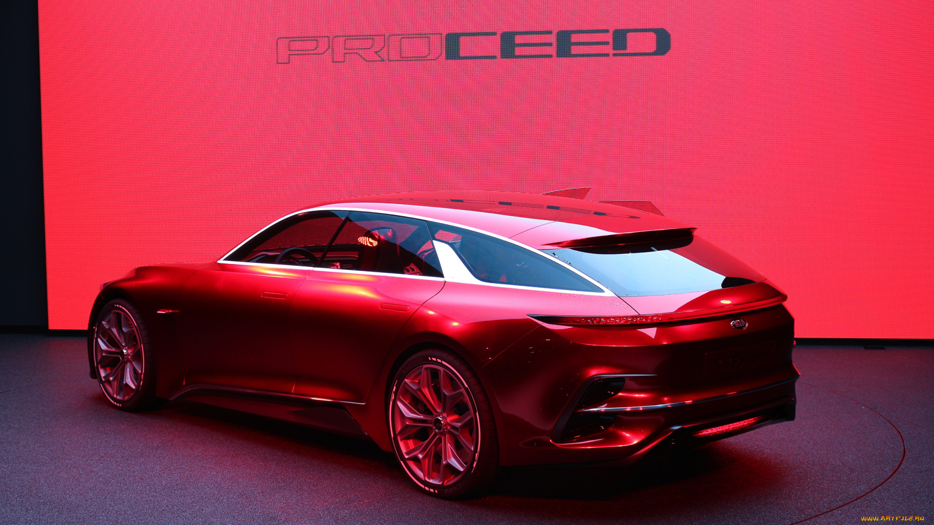 kia, proceed, concept, 2017, автомобили, kia, красный, 2017, concept, proceed